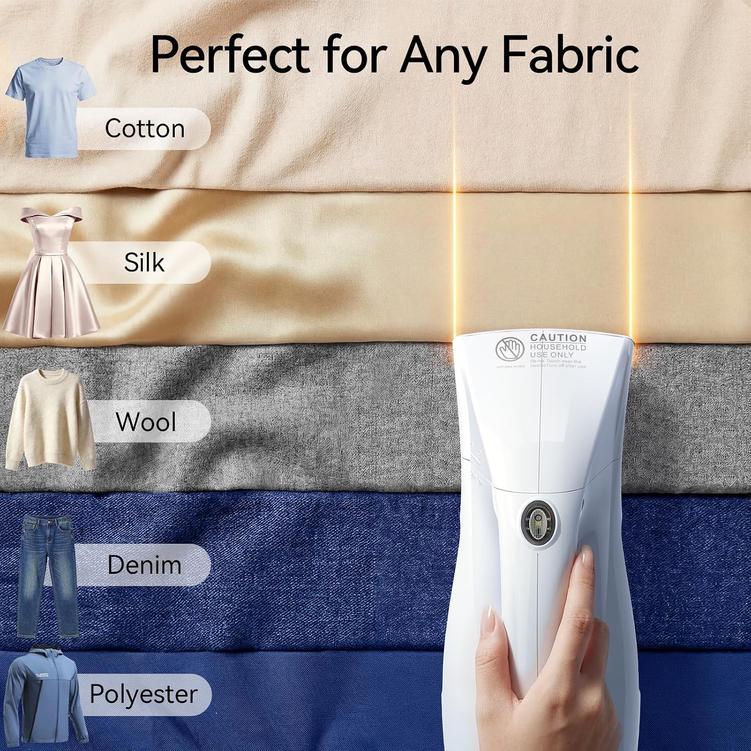 HiLIFE Steamer for Clothes, Portable Handheld Clothing Steamer, 240ml Big Capacity, 700W, Strong Power, Fabric Quick Wrinkle Remover with Brush for Home, Office(ONLY 120V) -Blue