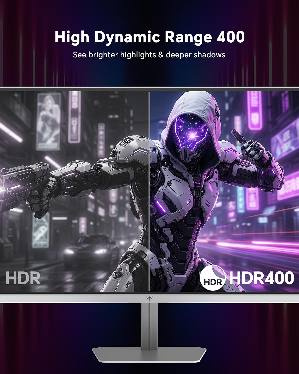 KTC 24.5 Inch Gaming Monitor, 180Hz OC 200Hz Monitor FHD, Fast IPS, H25T7 | 1080P Monitors 1ms, 128% sRGB HDR10, Adaptive Sync, HDMI DP, VESA Tilt Adjustable for Xbox PS5 Switch, HDMI Cable Inc.