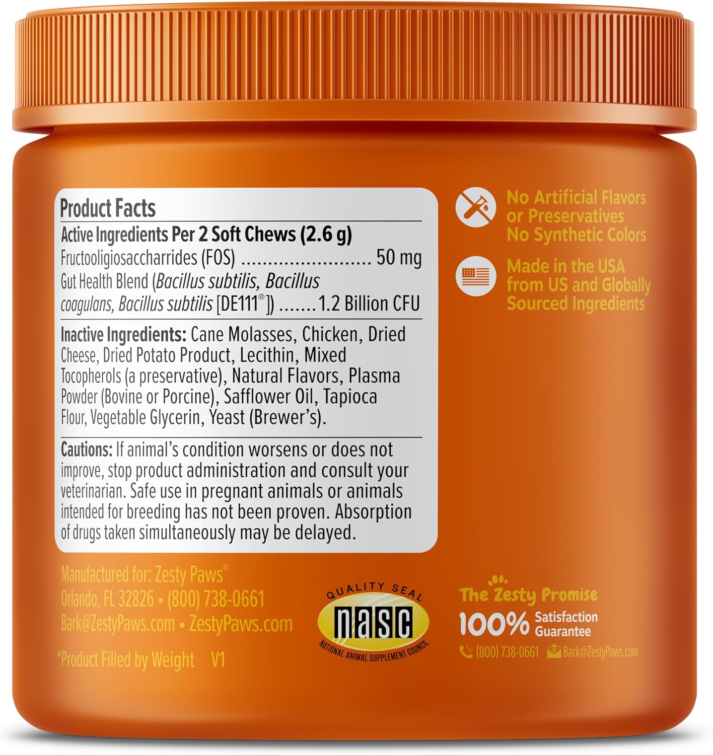 Zesty Paws Probiotics for Dogs - Digestive Enzymes for Gut Flora, Digestive Health, Diarrhea & Bowel Support - Clinically Studied DE111 - Dog Supplement Soft Chew for Pet Immune System - Pumpkin, 90ct