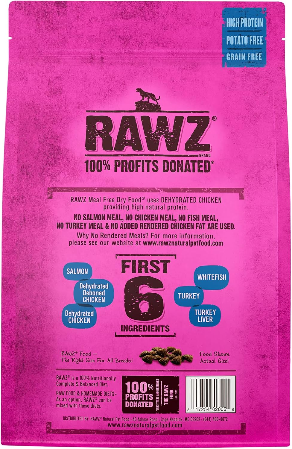 Rawz Salmon, Dehydrated Chicken & Whitefish Recipe Natural Dry Cat Food (3.5lb, Salmon, Dehydrated Chicken & Whitefish)