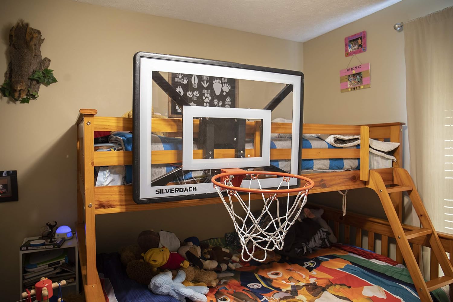 Silverback Junior Youth 33" Basketball Hoop with Lock ‘n Rock Mounting Technology Mounts to Round and Vertical Poles, Black (B8410W)