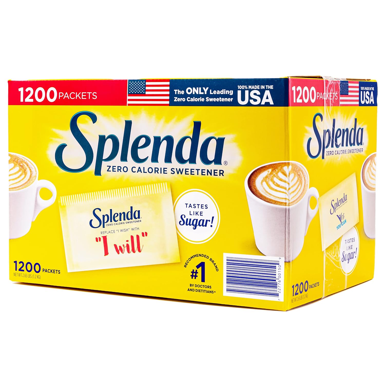 SPLENDA Zero Calorie Sweetener, 700 Count Packets