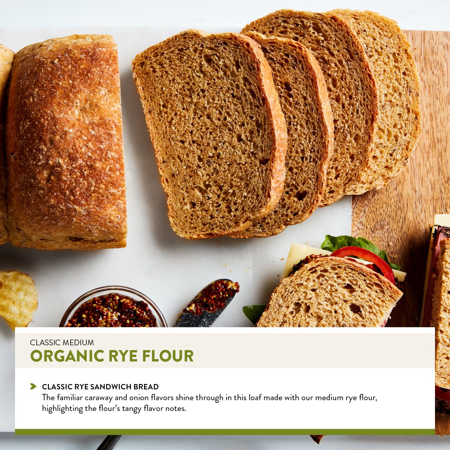 King Arthur Organic Medium Rye Flour - 3 lbs for Complex Flavorful Breads & Baked Goods - 100% US Grown & Milled - Non-GMO Project Verified - Robust