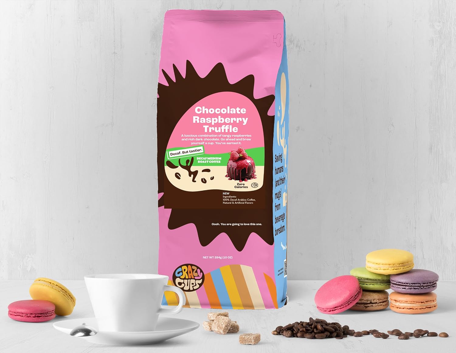 Crazy Cups Flavored Ground Coffee, Cinnamon French Toast, in 10 oz Bag, For Brewing Flavored Hot or Iced Coffee
