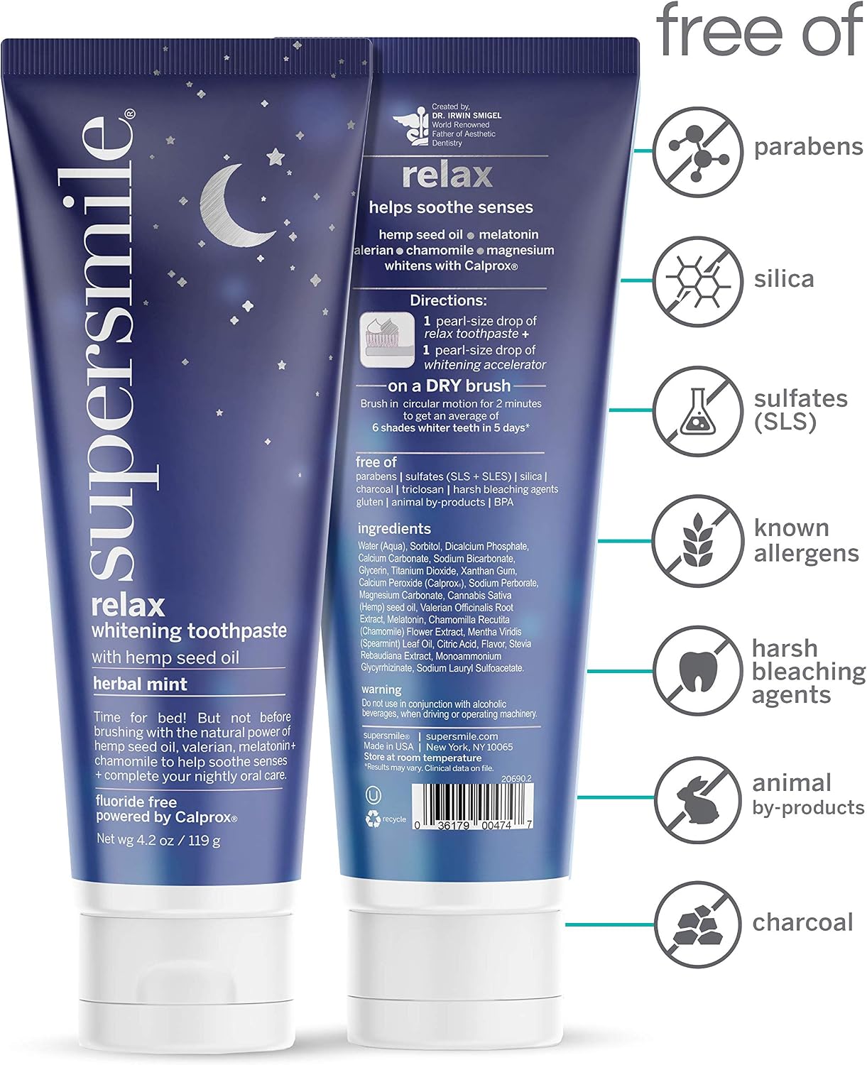Supersmile Awake Zesty Mint Whitening Toothpaste, with Caffeine, 4.2 Oz