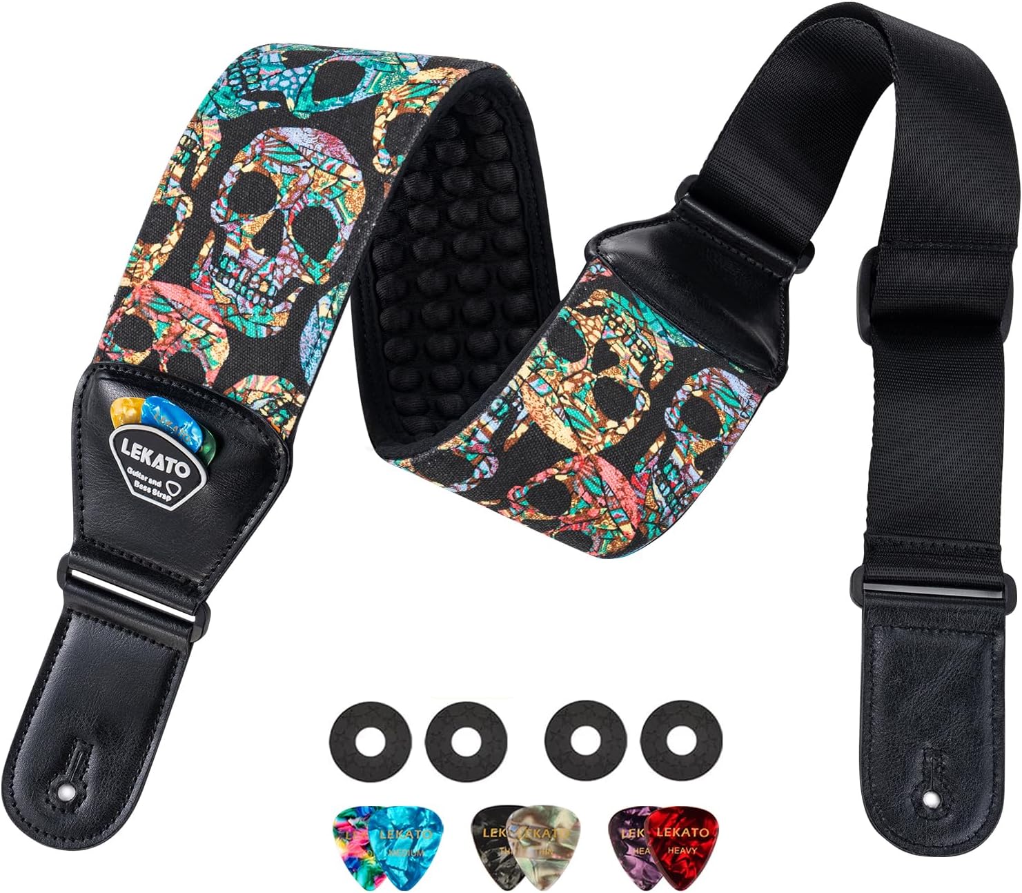 LEKATO Guitar Straps for Electric Guitar Bass