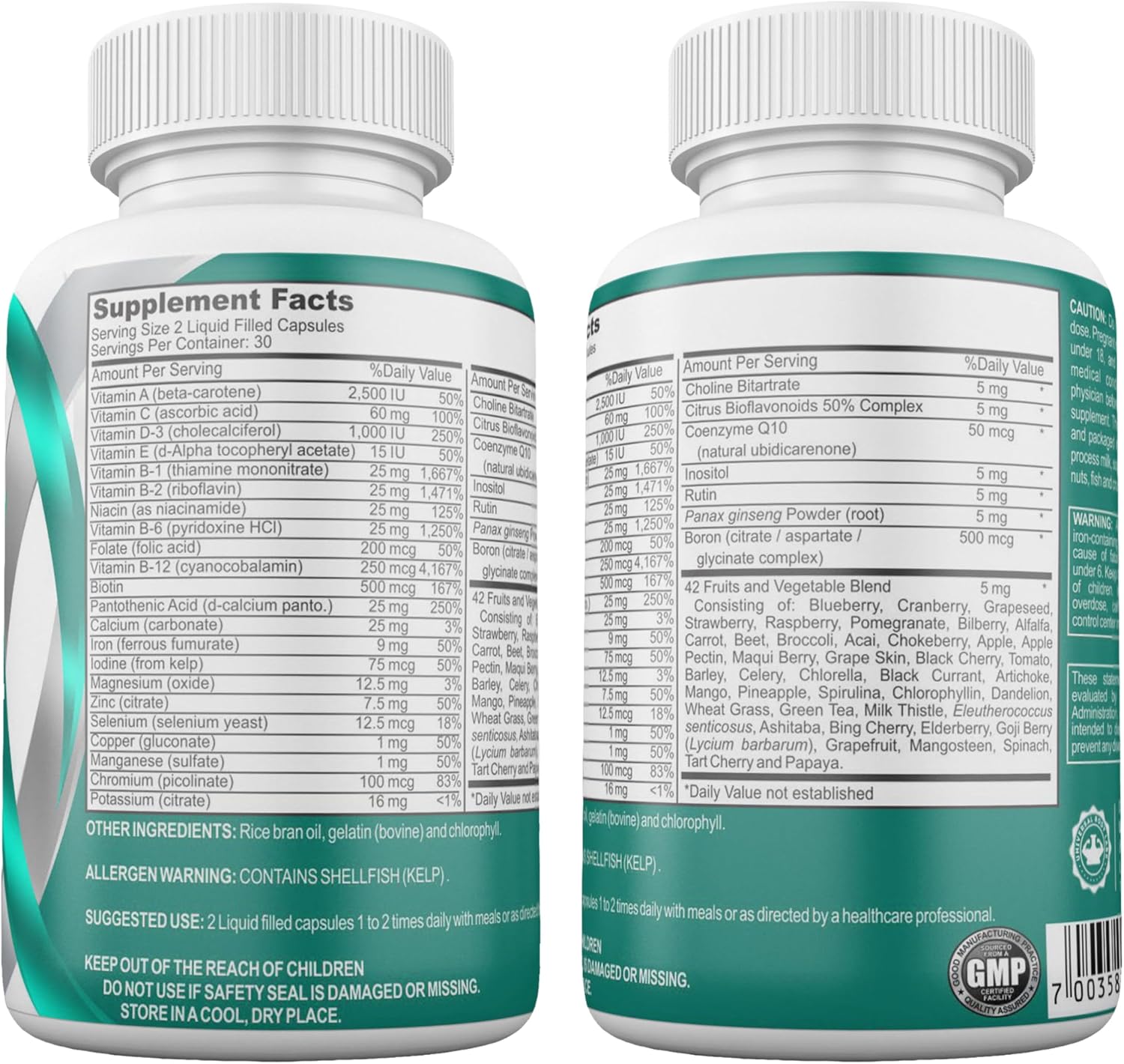Post Bariatric Multivitamin with Iron Liquid Softgels - 60 Count