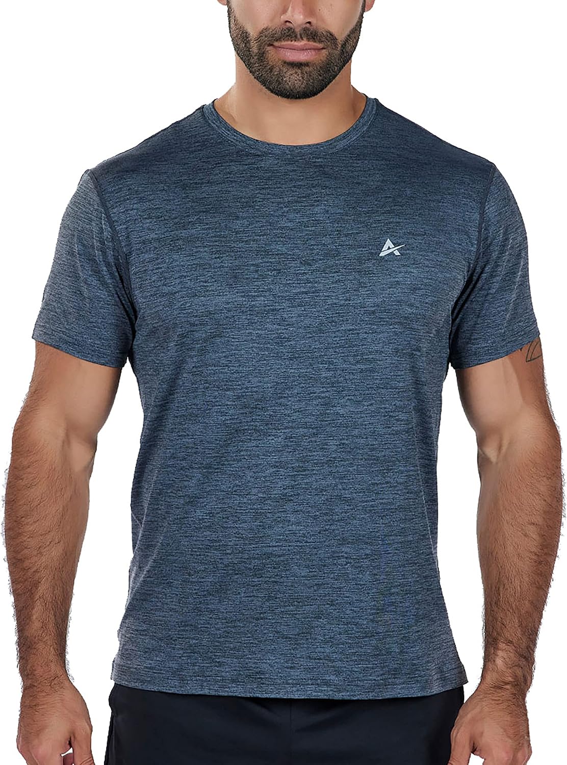 Arctic Cool Men’s Crew Neck Instant Cooling Moisture Wicking Performance UPF 50+ Short Sleeve Workout Shirt