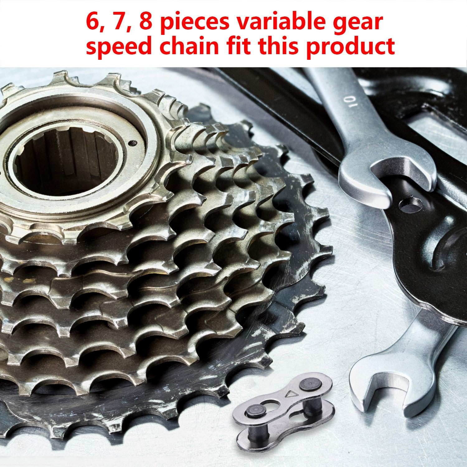 8 Pairs Bicycle Missing Link for 6, 7, 8, 9, 10 Speed Chain Master Link for Bicycle Chain Reusable Bike Parts, Silver