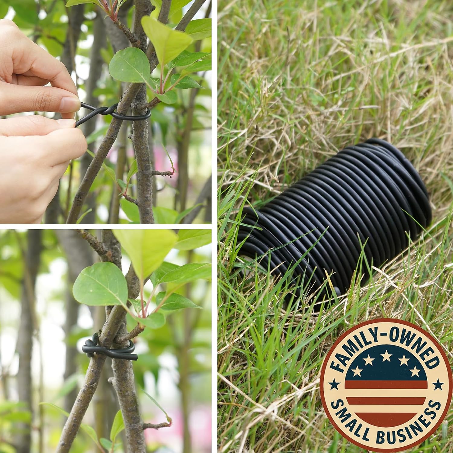 Decoroca Soft Plant Ties for Support - 65.6' Reusable Waterproof Plant Wire, 3.5mm Garden Twist