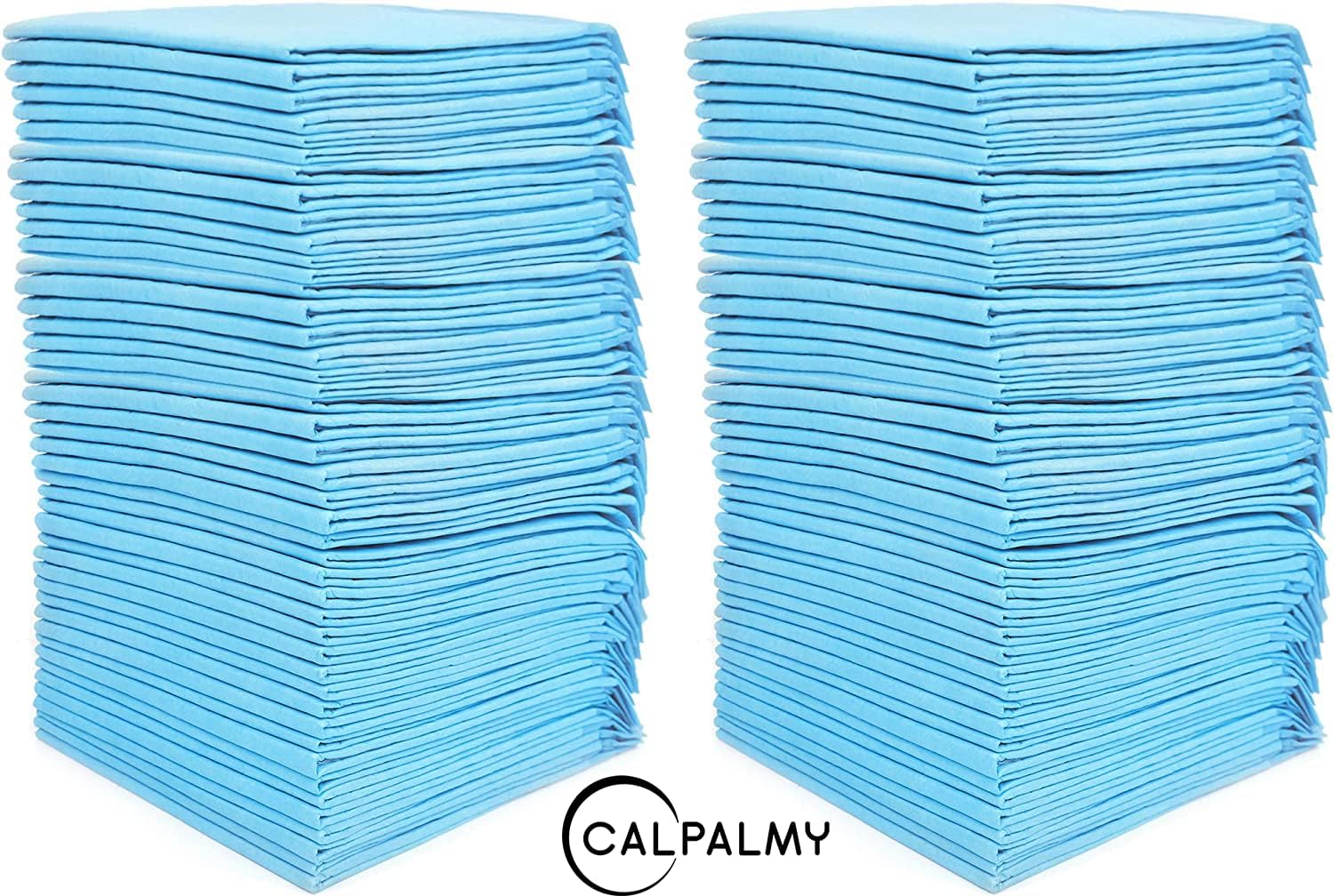 (100 Pads) CalPalmy Ultra Absorbency Pet Toilet Training Pads 18" x 13" Moisture Locking Technology Turns Liquid into Gel - Perfect for Rabbits and
