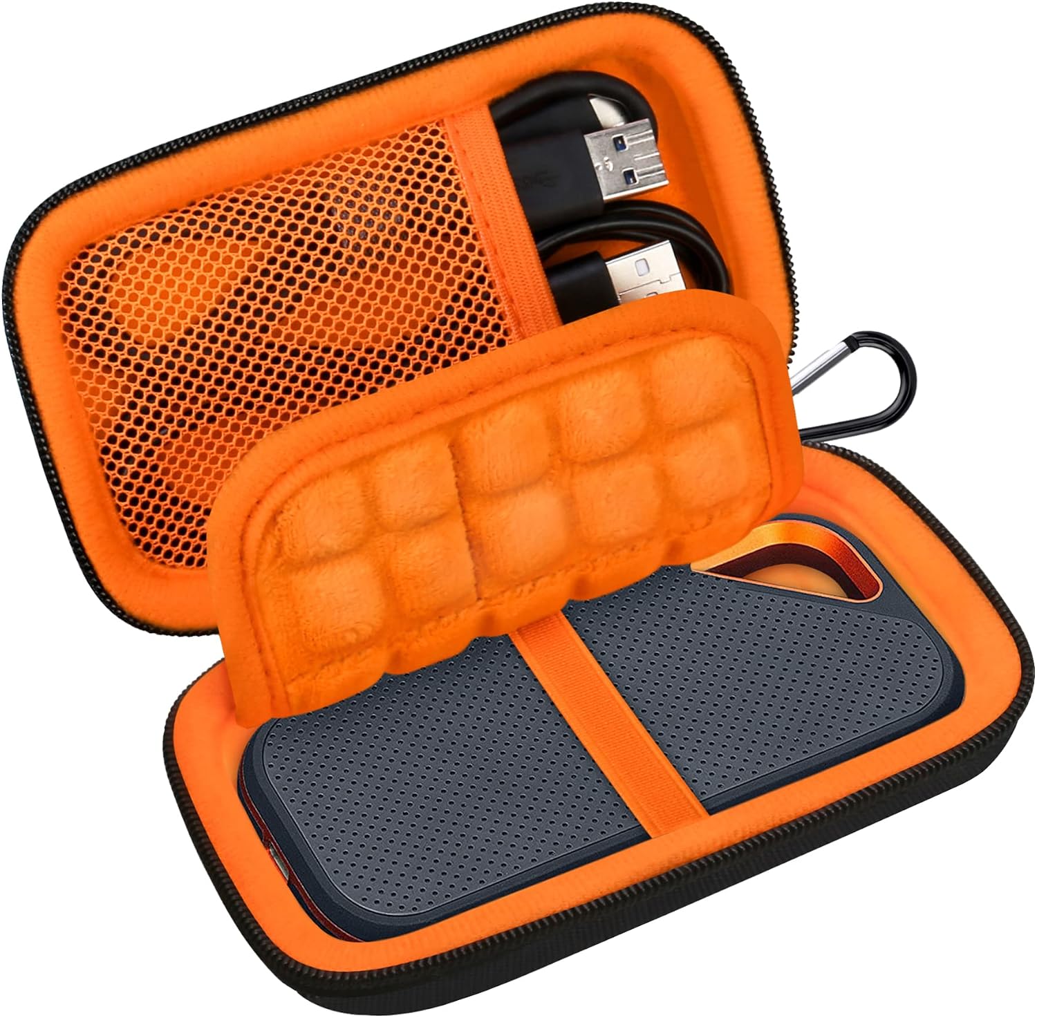 Lacdo Hard Carrying Case for SanDisk Extreme Pro/SanDisk Extreme Portable External SSD 500GB 1TB 2TB 4TB 8TB USB-C Solid State Drive EVA Shockproof