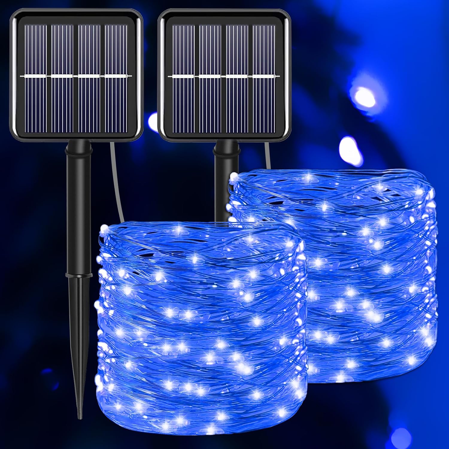 Solar Fairy String Lights, Cool White, 100Led, Outdoor Waterproof