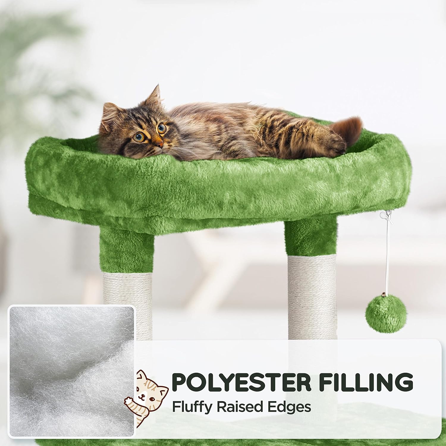 Yaheetech 63in Sturdy Large Cat Tree for Indoor Heavy Cats, Tall Tower
