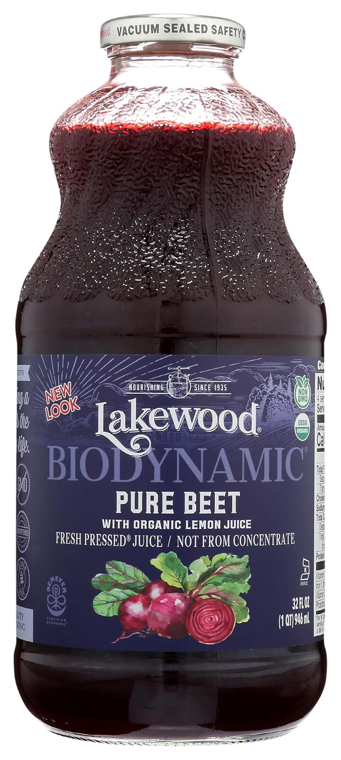 Lakewood Organic Pure Cranberry, Fresh Pressed, 32 Fl Oz (Pack of 6)