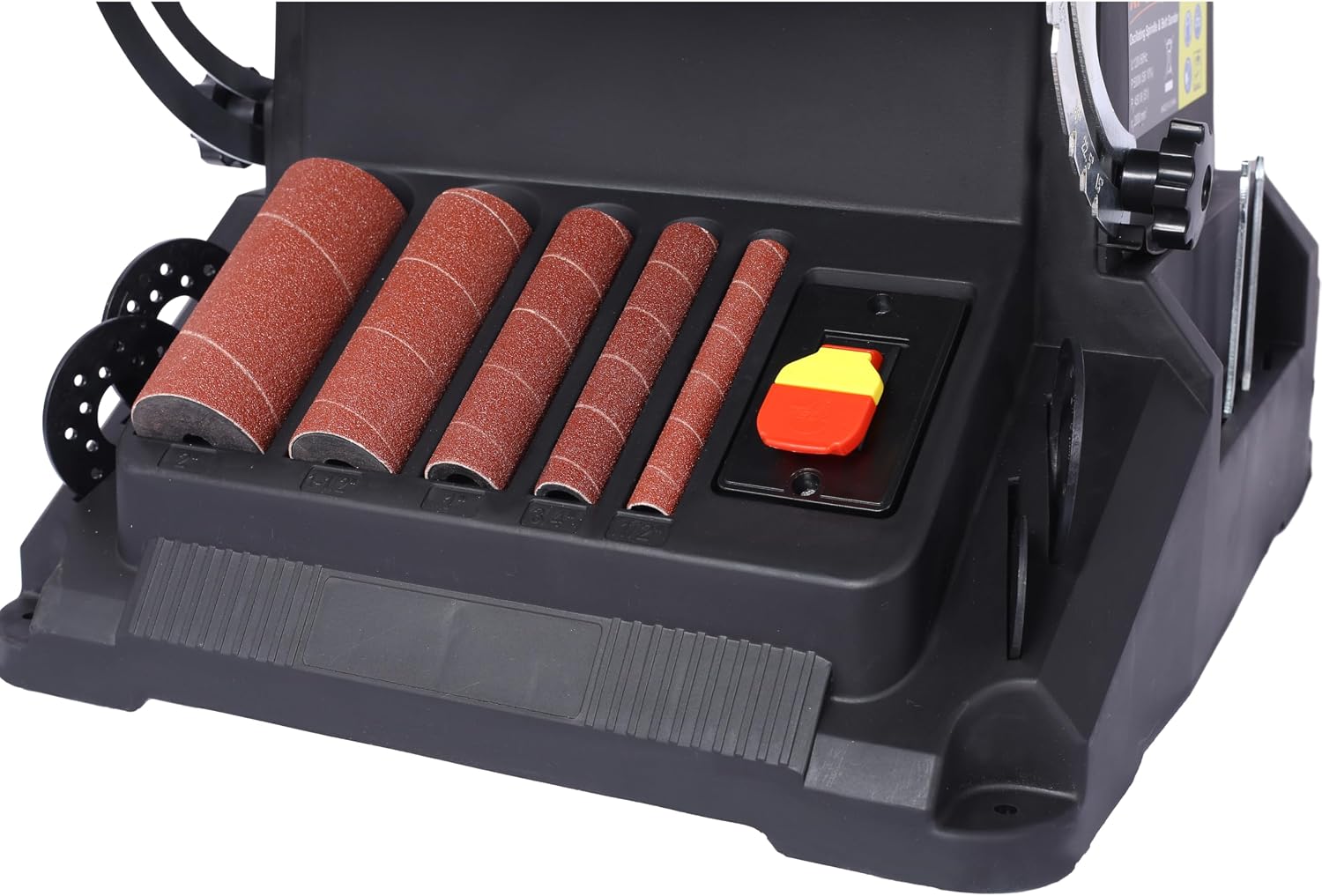 Vertical Oscillating Spindle Sander and Belt Sander 2 in 1 Woodworking Machine with 5 Sanding Sleeves 4x24 Inch Belt Tilting Table 0-45 Degrees for