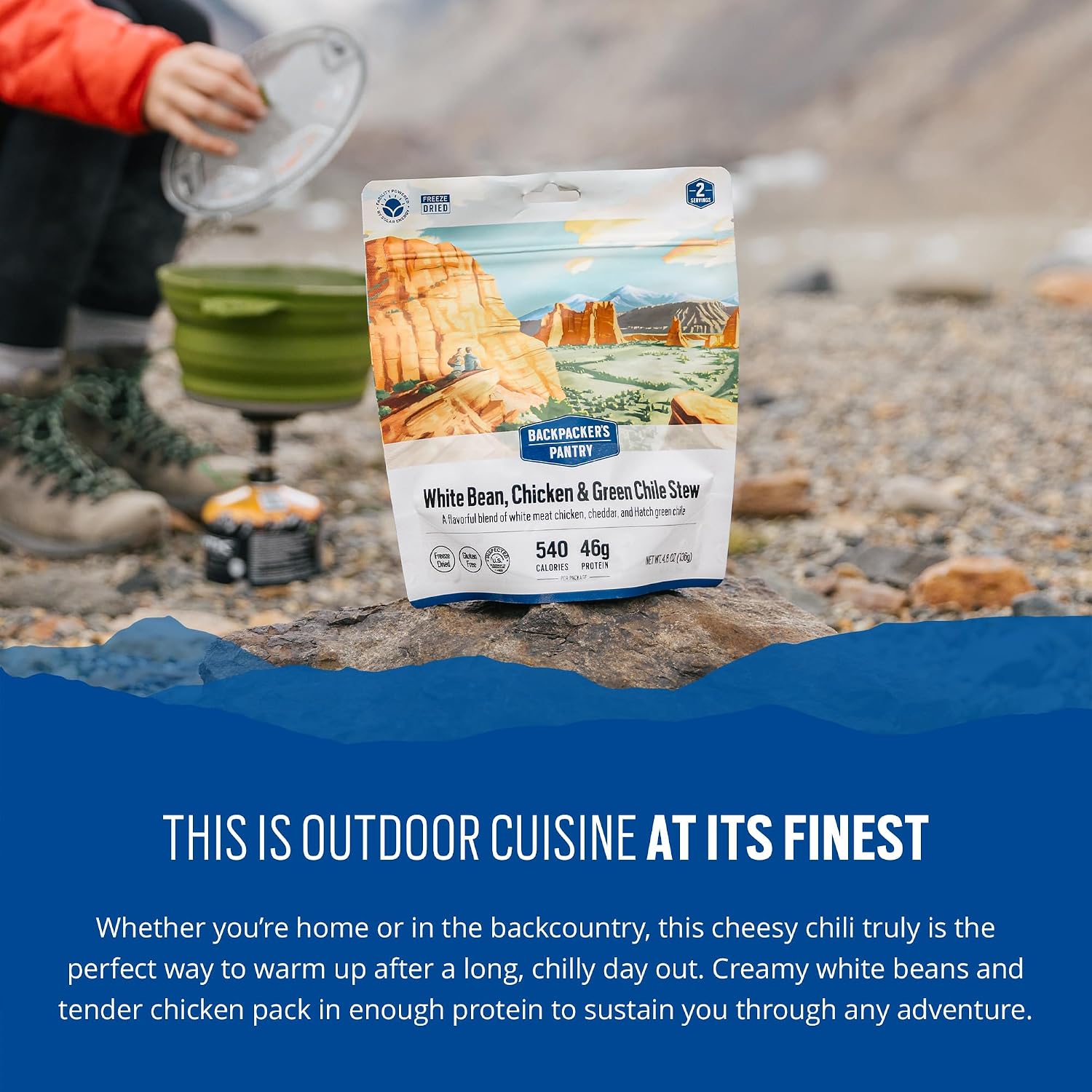 Backpacker's Pantry Lasagna | 1-Pack | 29g Protein | 620 Cal | Vegetarian, Nut Free | Made in the USA | Freeze Dried Meal & Camping Food