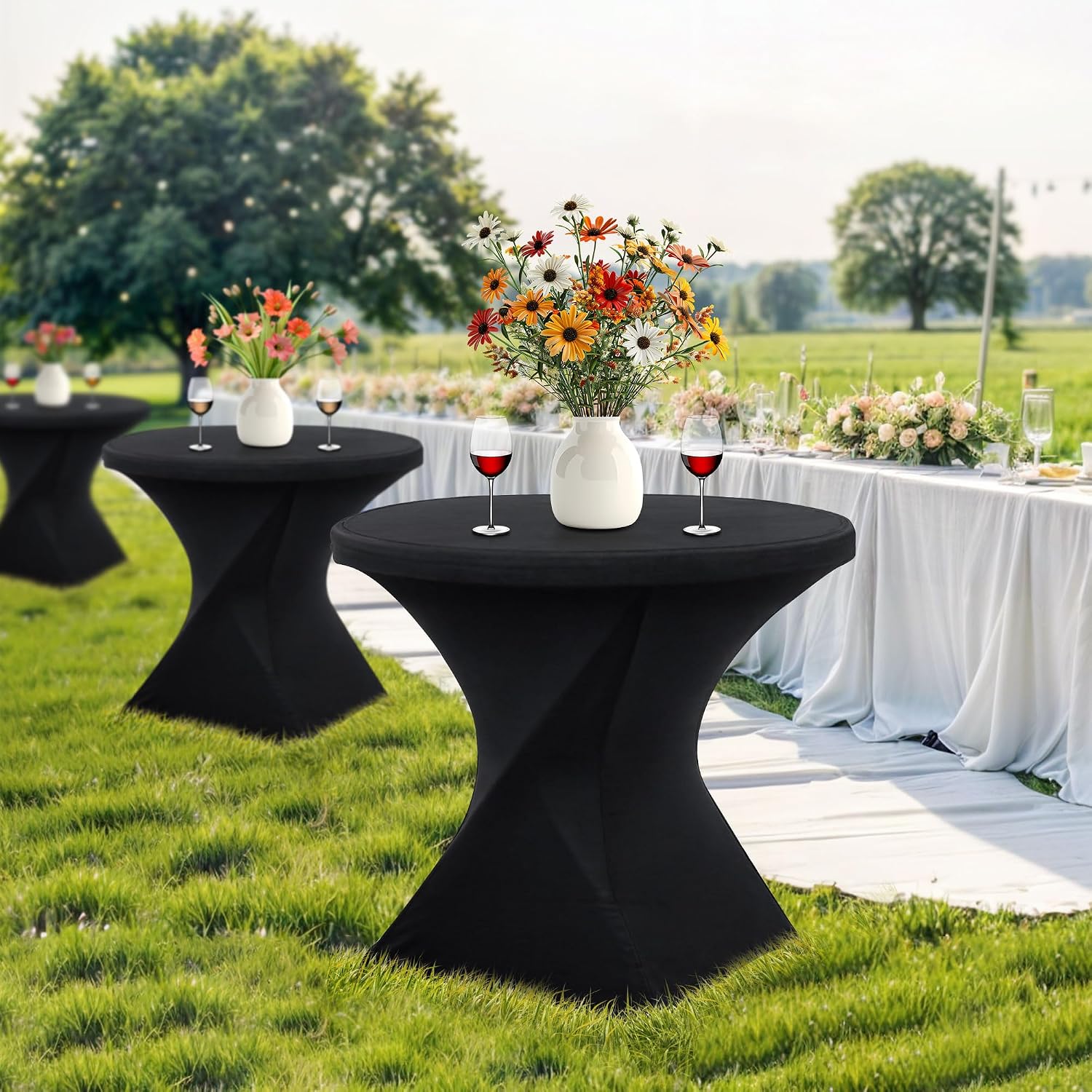 SUPER DEAL 6FT Folding Table for Indoor Outdoor, Portable Heavy Duty Fold-in-Half Plastic Dining Picnic Party Camping Table with Carrying Handle