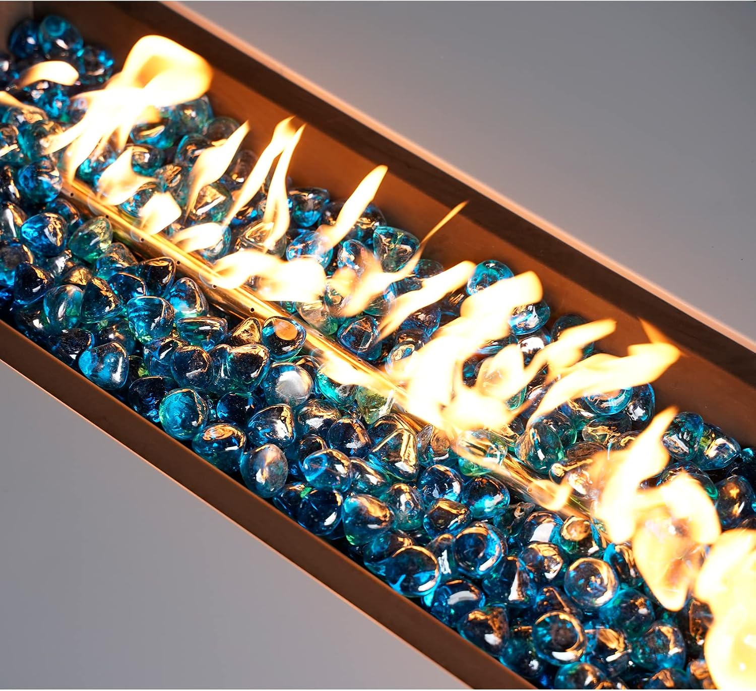 Mr. Fireglass 10 Pounds 1 Inch Diamond Fire Glass, High Luster Crystal Ice | Reflective Fire Pit Glass Rocks,10 lbs, For Propane & Natural Gas Fire Pits Table Fireplace & Lanscape