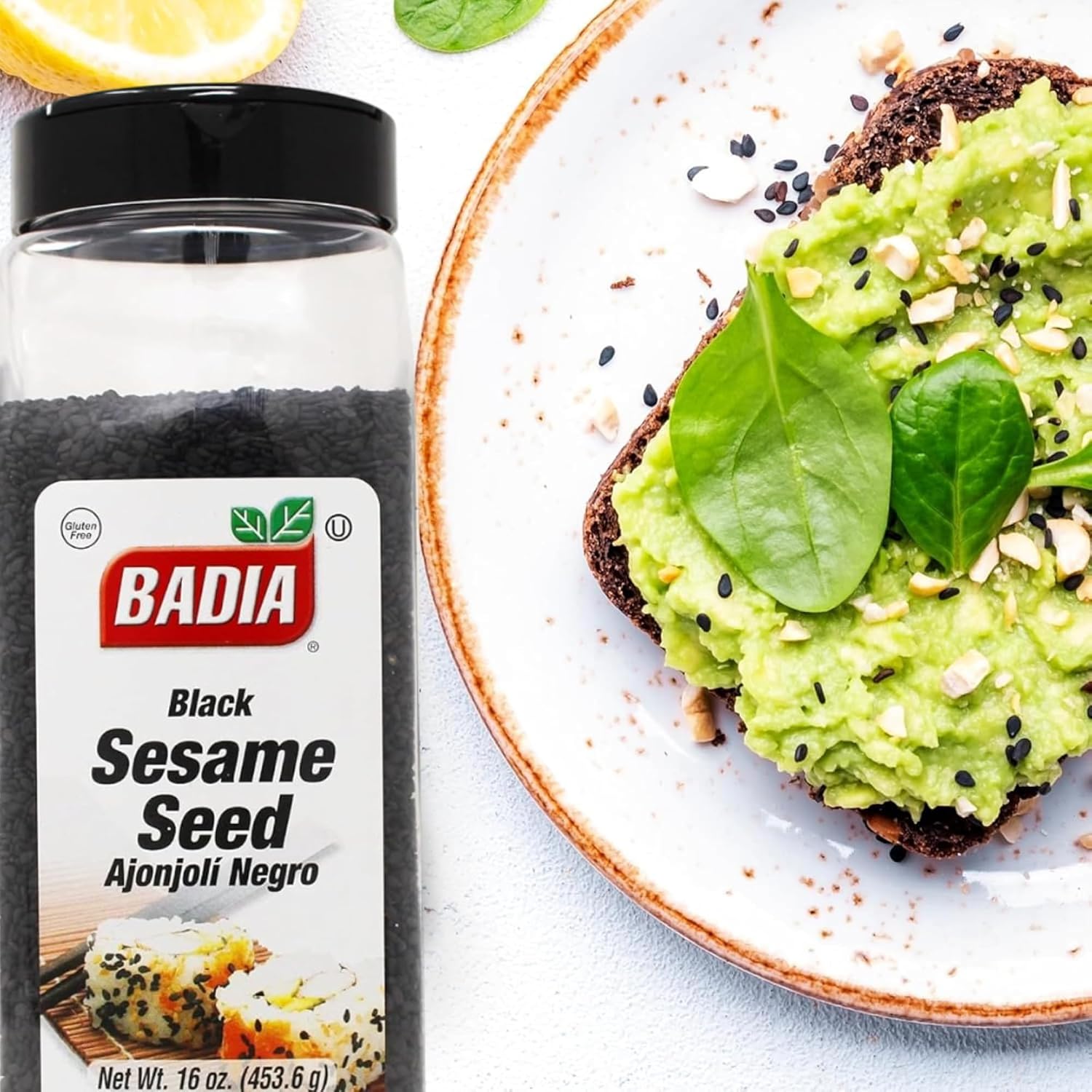 Badia Black Sesame Seed, 16 oz – Whole Black Sesame Seeds for Cooking, Baking & Garnishing – Rich, Nutty & Crunchy Flavor