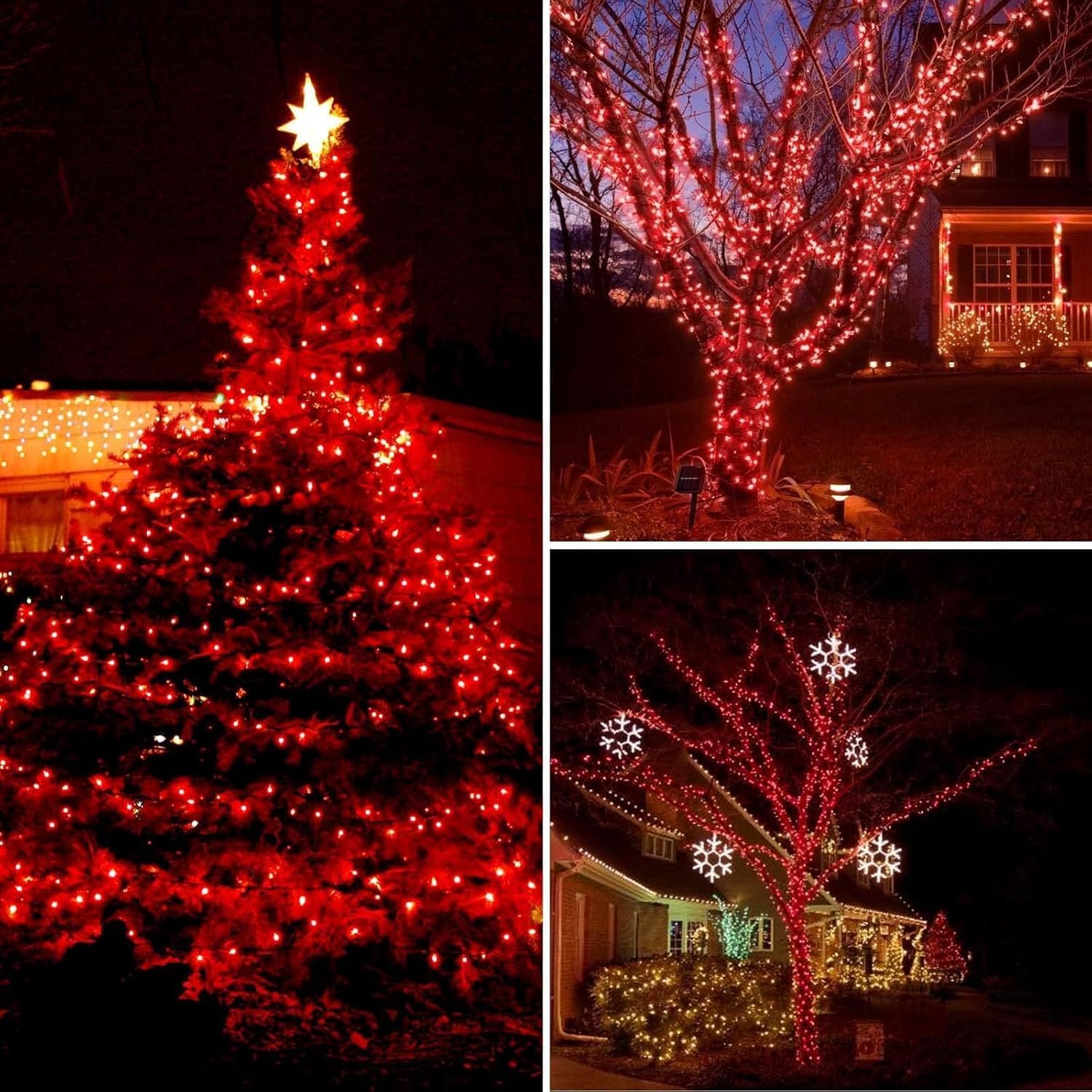 Solar String Lights Outdoor 2 Pack 170FT 480 LED Christmas Light Warm White