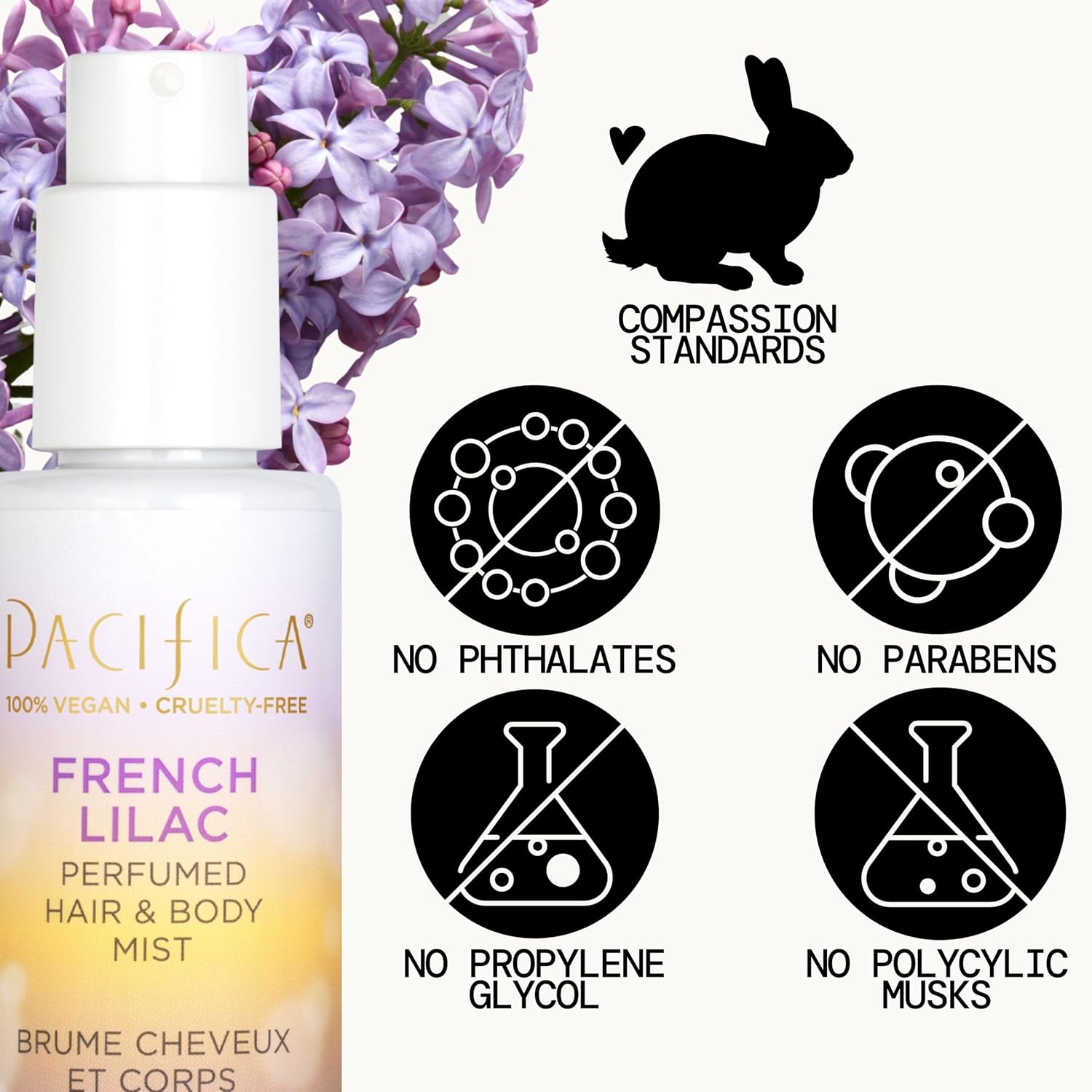 Pacifica Island Vanilla Hair Mist Perfume and Full Body Spray for Women - Fragrance Spray for A Mood-Lifting Experience, Paraben-Free, Clean Beauty No Alcohol, Vegan & Cruelty-Free, 6 oz oz