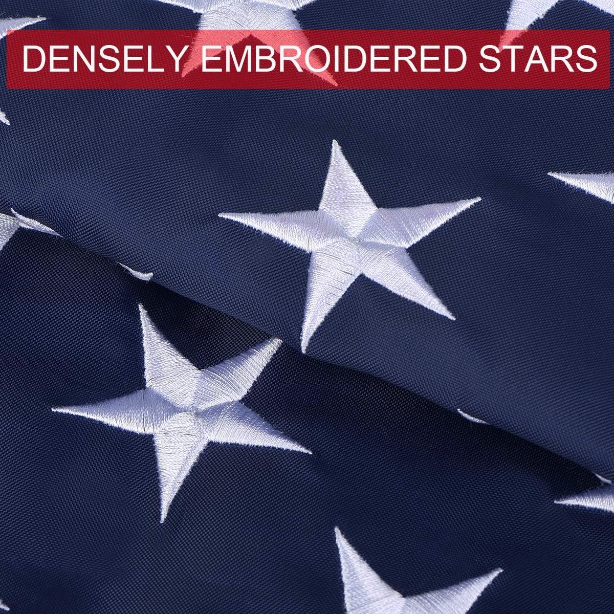 American Flag 4x6 FT, US Flags with Embroidered Stars, Sewn Stripes, Brass Grommets, Durable USA Flag for Outdoor