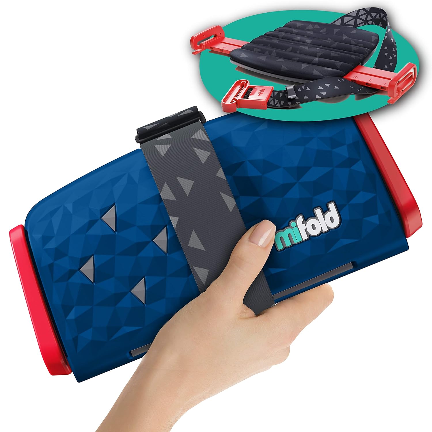 New Mifold Comfort Grab-and-go Car Backless Booster Seat-Compact and Portable for Every Day, Carpooling, Travel, Charcoal Grey