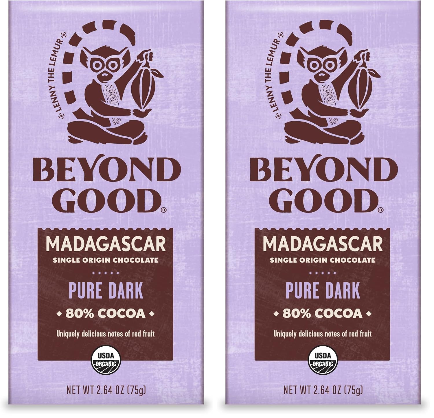 Beyond Good Organic Madagascar 80% Dark Chocolate Bar, 2.64 OZ