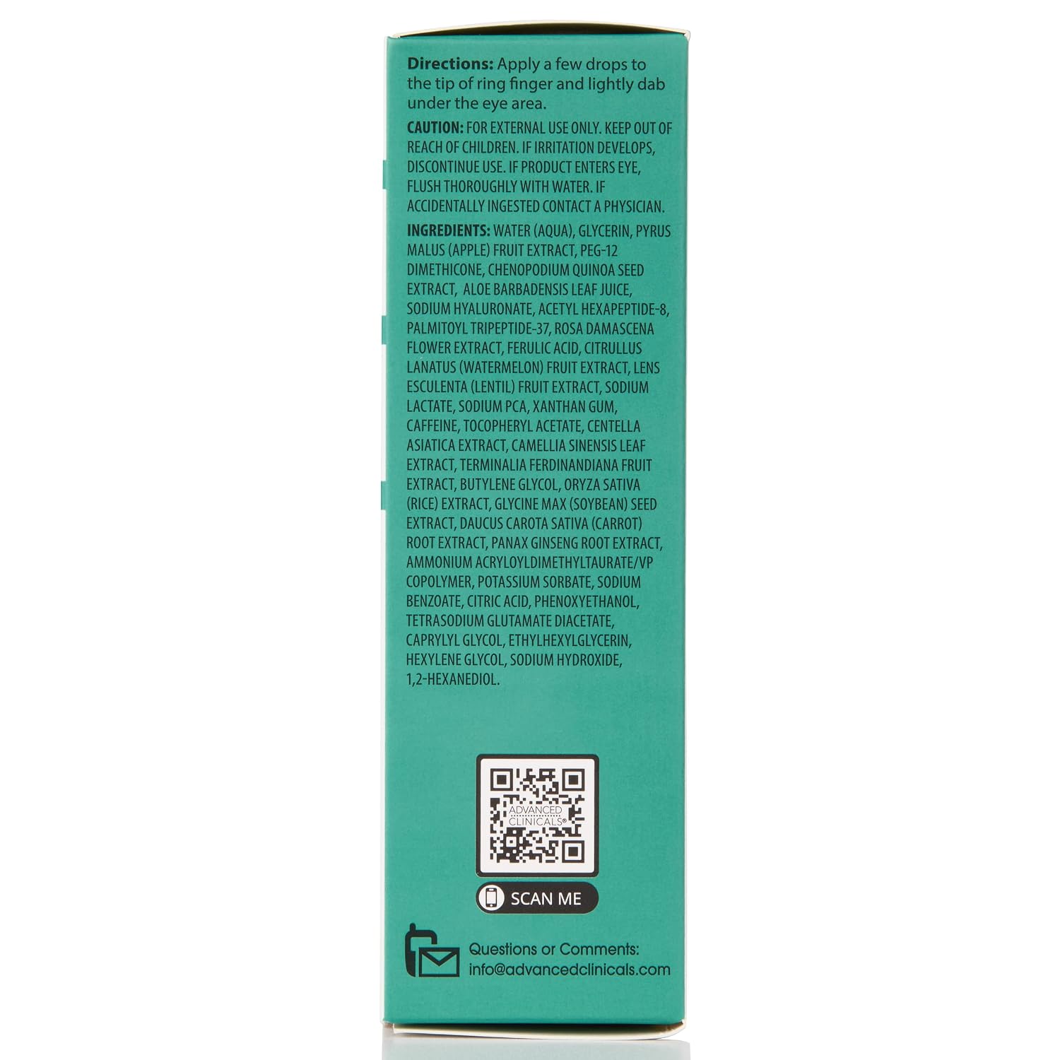 Advanced Clinicals Brightening Vitamin C Serum For Face With Glycolic Acid + Lactic Acid | Vitamin C Eye Serum Face Moisturizer For Improving Look Of Dark Spots & Uneven Complexion, 1.75 Fl Oz