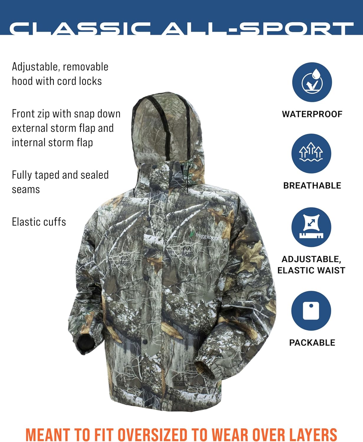 FROGG TOGGS Men's Classic All-Sport 3-Layer Waterproof Breathable Rain Suit