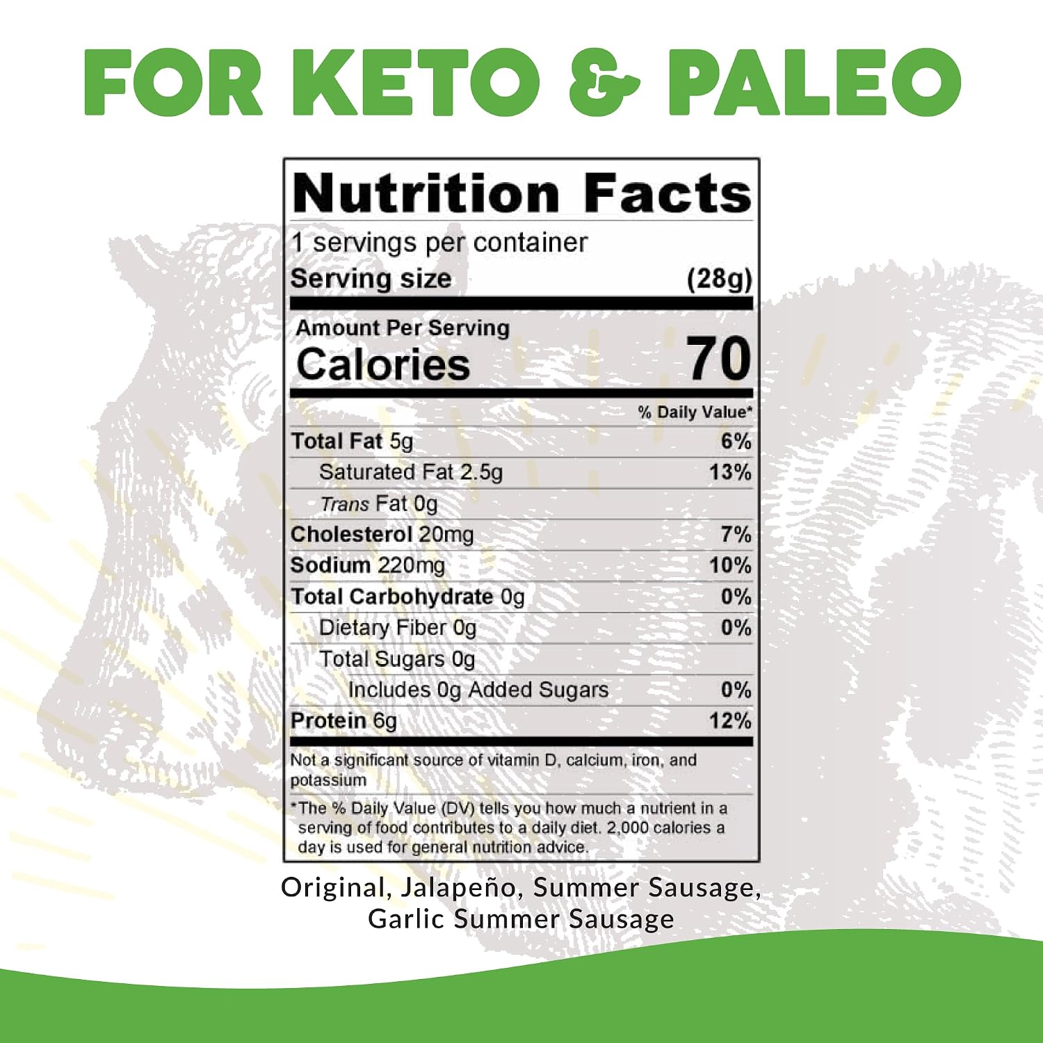 Paleovalley 100% Grass Fed Beef Sticks, Protein Snacks, Original | 10 Count, Individually Wrapped, Naturally Fermented, Gluten Free, Keto and Paleo, Made With Simple Ingredients, 6g Protein