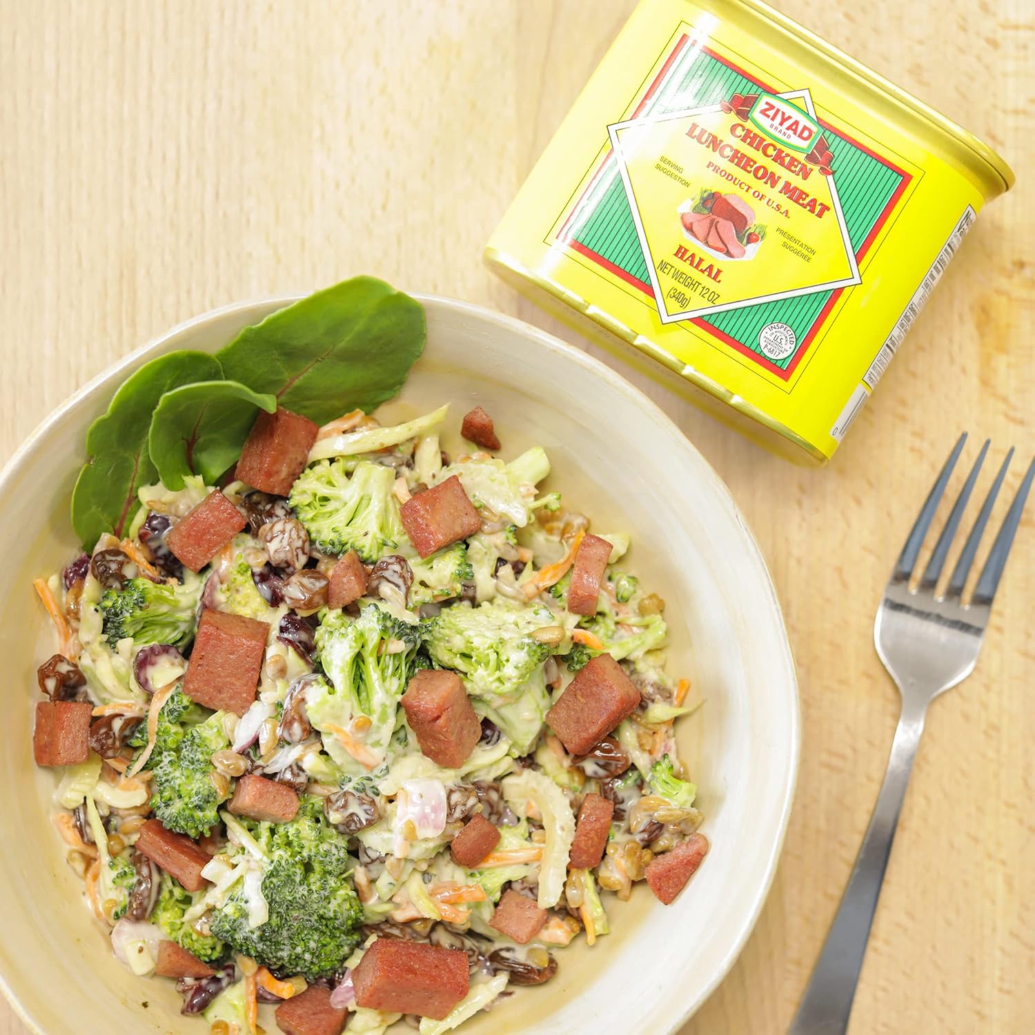 Ziyad Halal Luncheon Loaf Meat 12 oz - Premium Beef Canned Food for Quick Meals - Perfect for Sandwiches, Pasta, Rice - Convenient Halal Pantry Staple