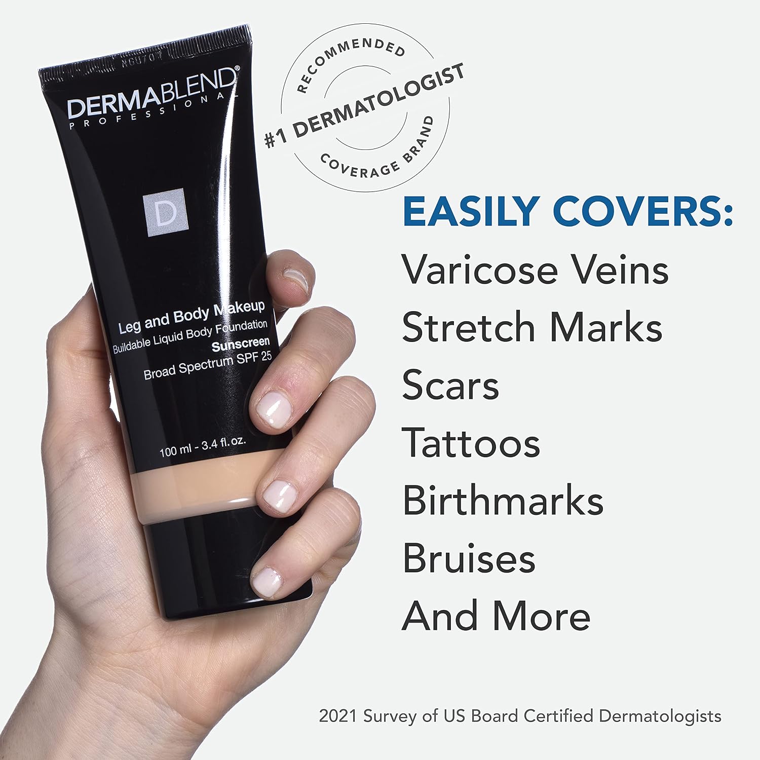 Dermablend Leg & Body Makeup Foundation SPF 25, 35C, 3.4 fl oz