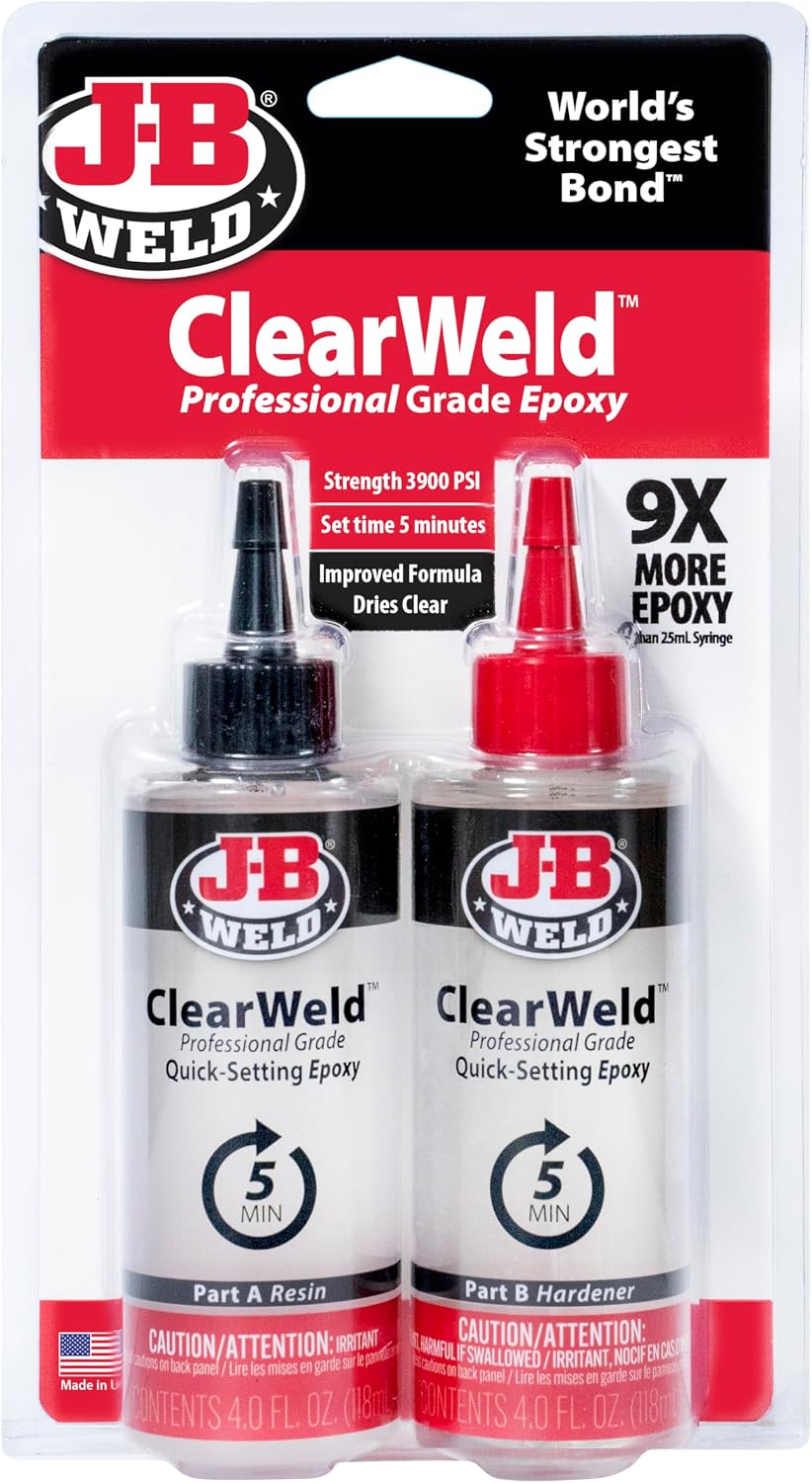 J-B Weld Pro Size ClearWeld 5 Minute Set Epoxy
