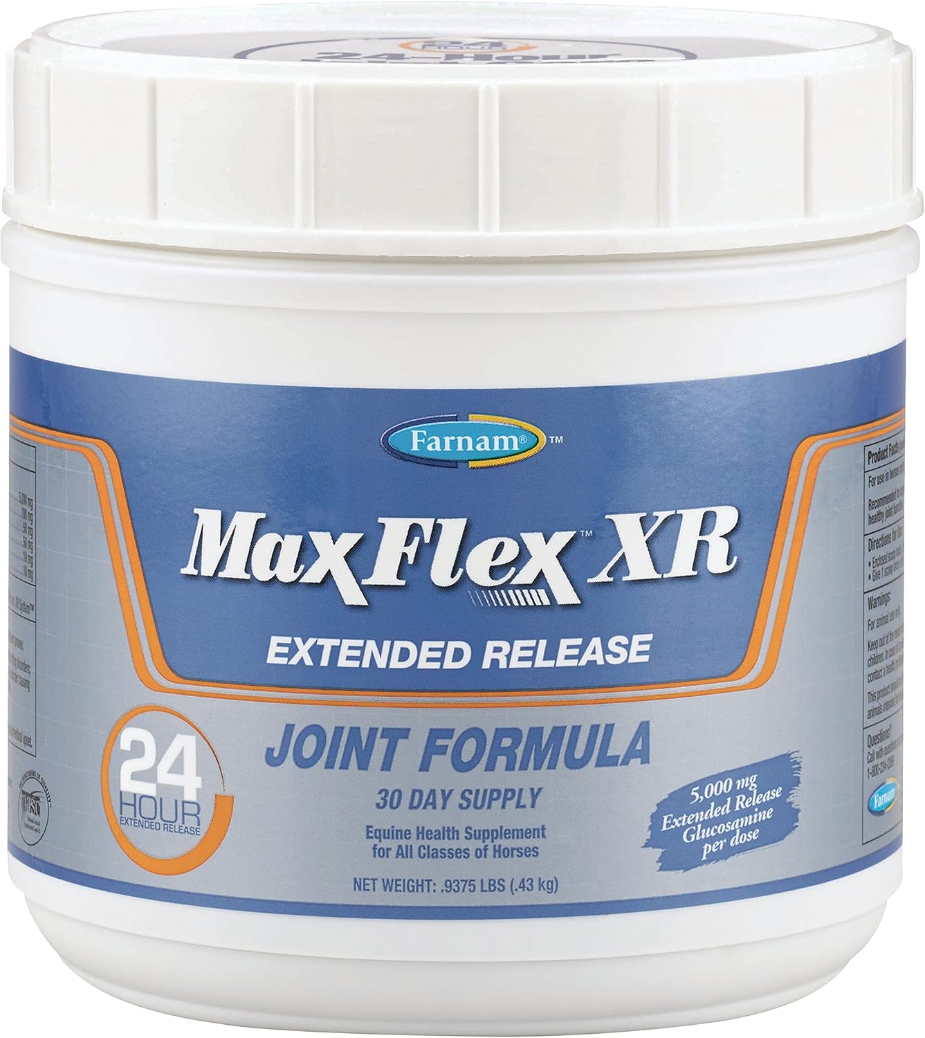 Farnam MaxFlex XR Extended Release Joint Supplement for Horses, Provides a continuous supply of joint health ingredients for 24 hours, 0.9375 pound