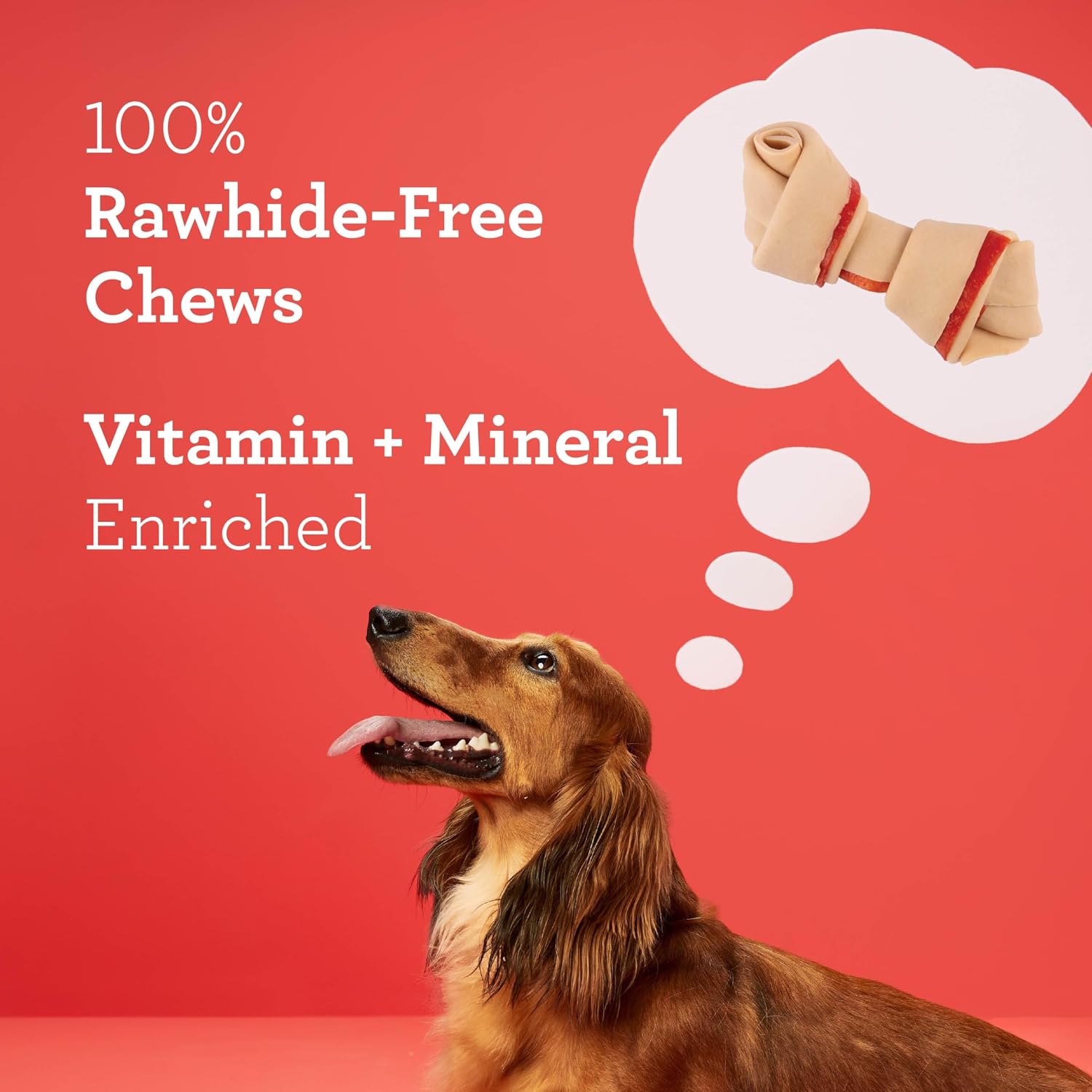 DreamBone Mini Bone Rawhide-Free Dog Treats With Real Protein, 24 Count | Daily Chew, Digests Safely and Completely, Made With Real Protein, Chicken and Veggies, For Adult Dogs
