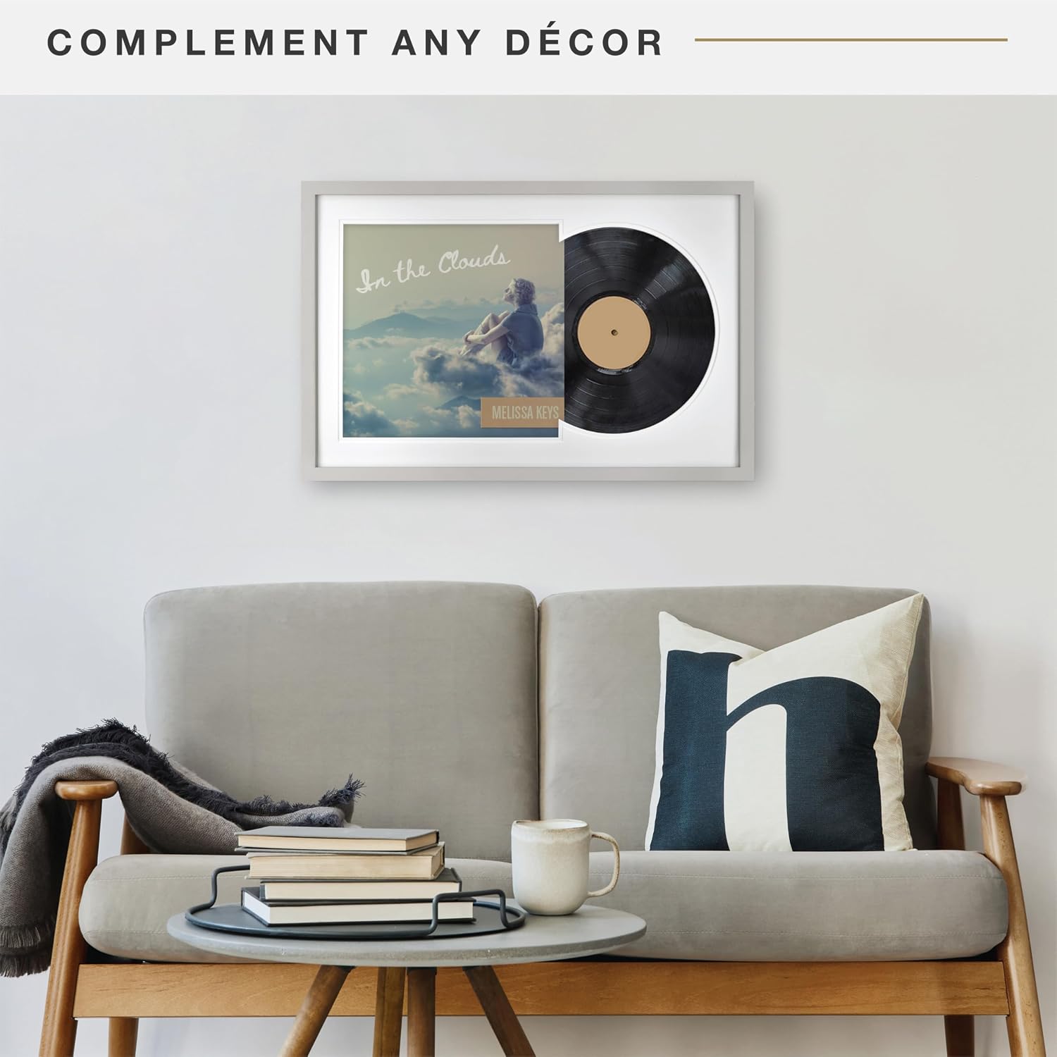 MCS Single Matted Record Album Frame, 15x15, Black