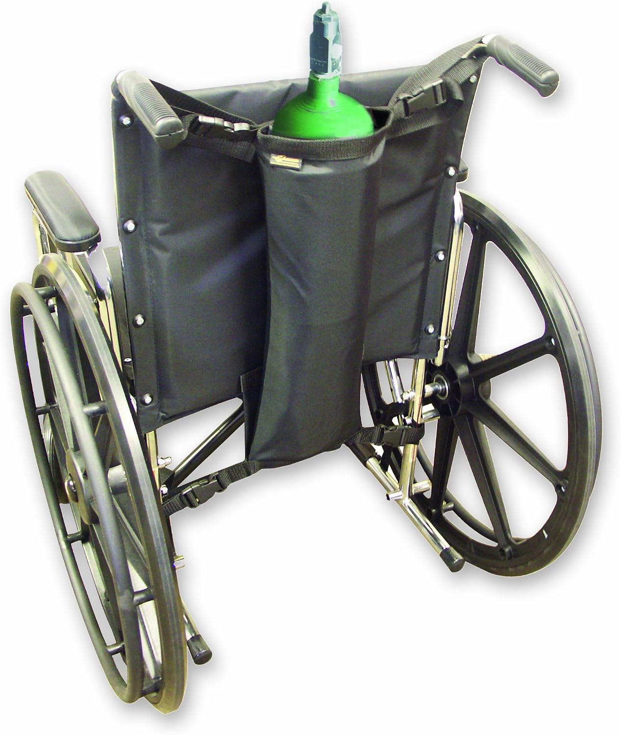 EZ-ACCESS EZ-ACCESSORIES Wheelchair Single Oxygen Carrier for D & E Cylinders