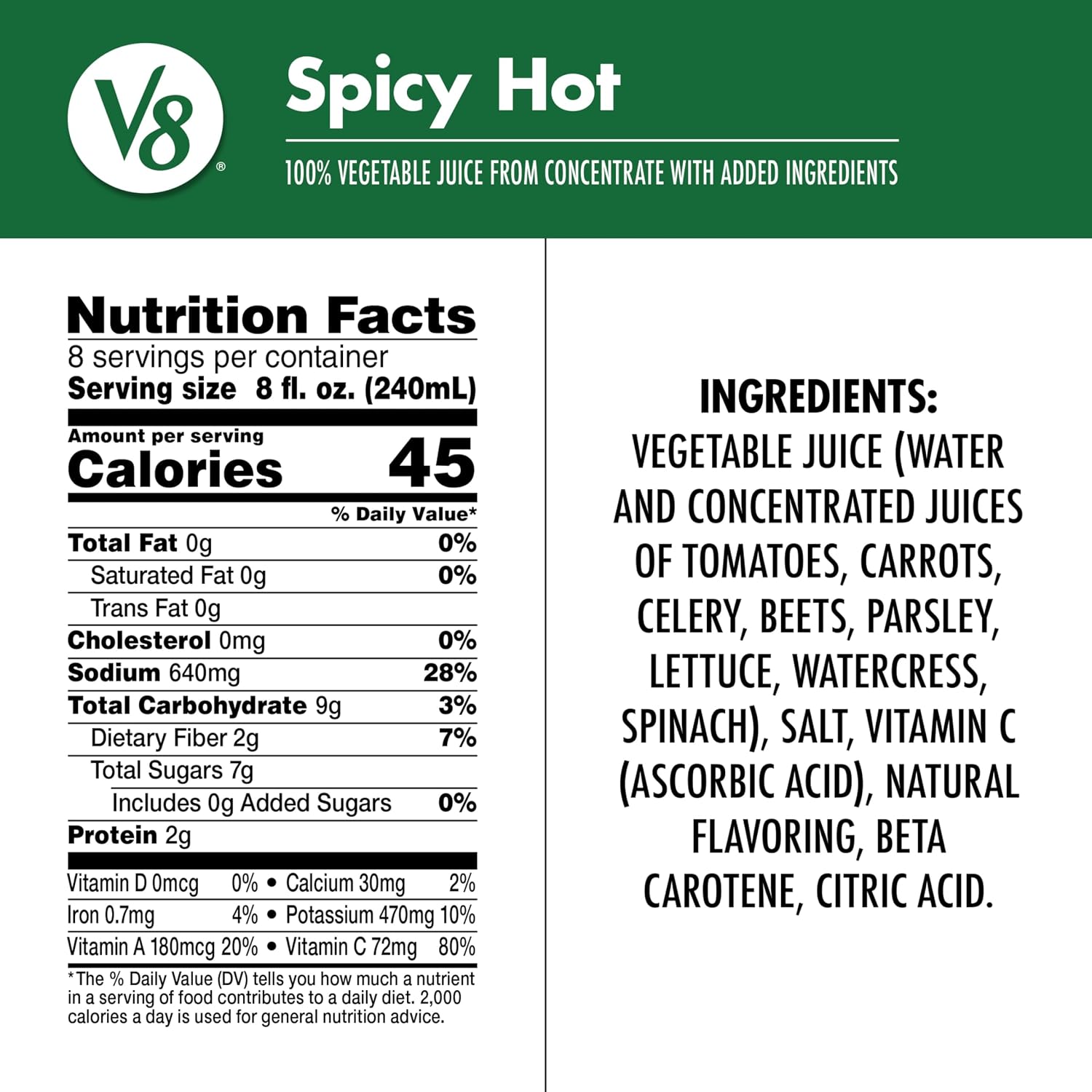 V8 Original 100% Vegetable Juice, 12 fl oz Bottle (12 Pack)