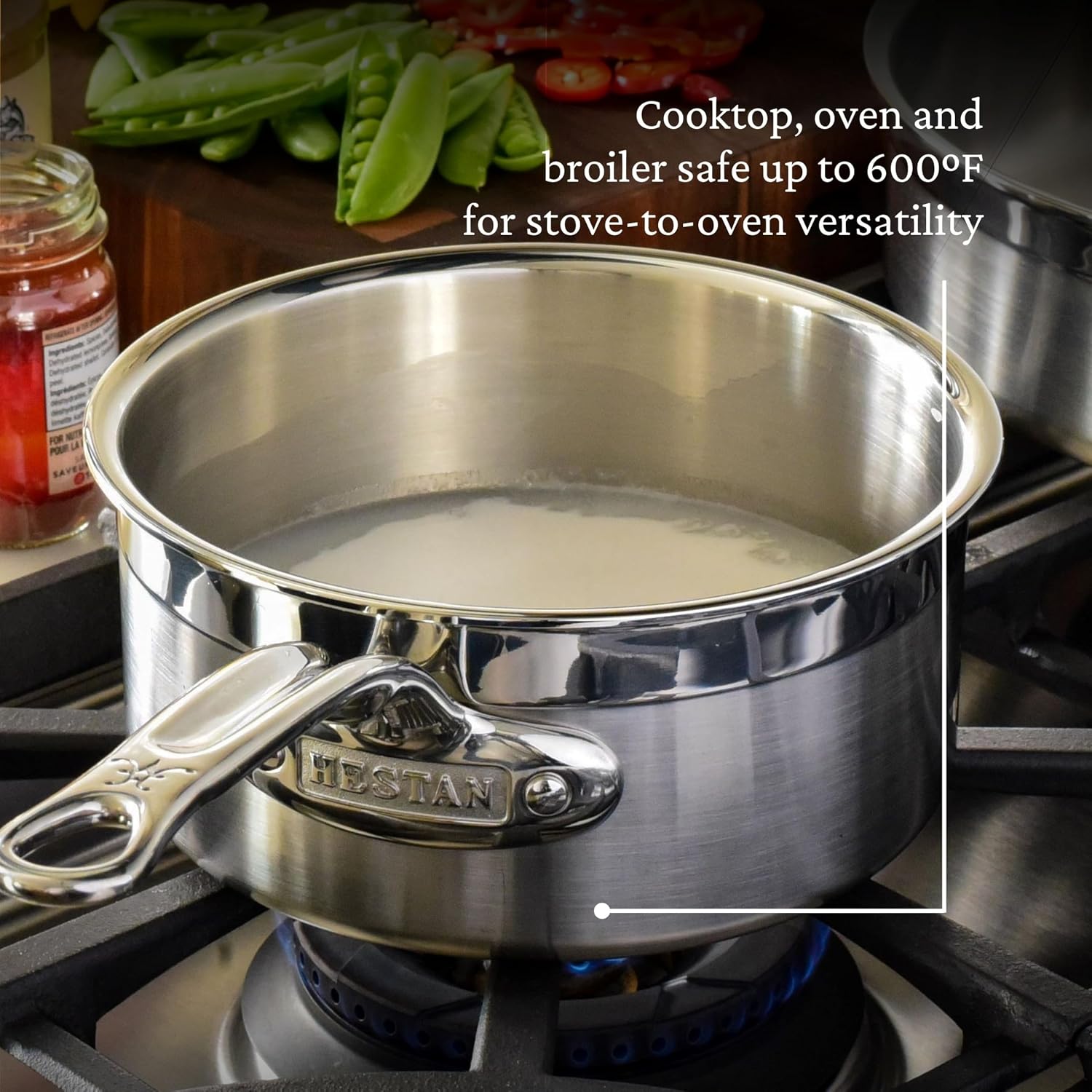 Hestan - ProBond Collection - Professional Clad Stainless Steel Sauce Pan, Induction Cooktop Compatible, 1.5 Quart