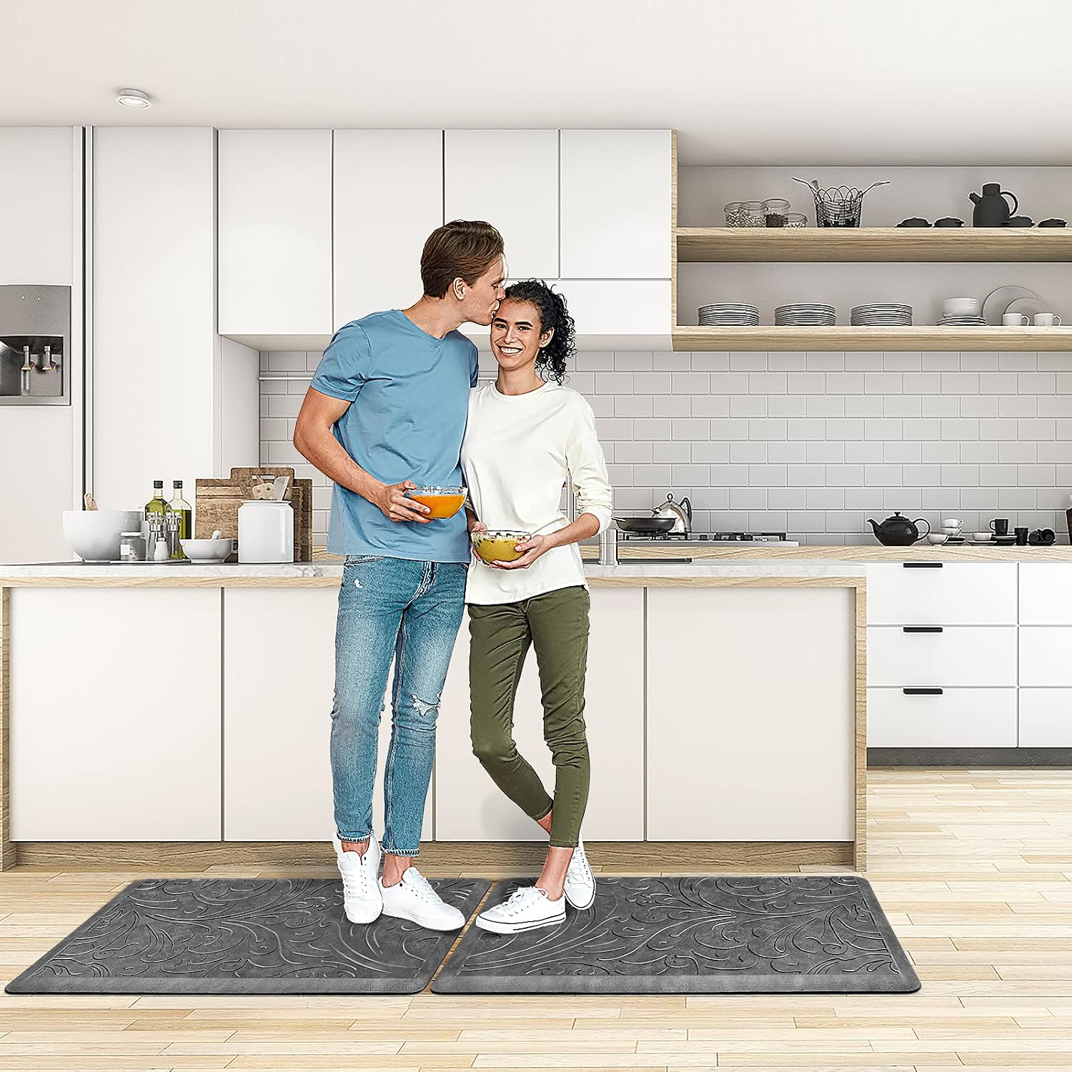 Kitchen Mat Cushioned Anti-Fatigue Comfort Standing Mat Rug for Home,Office