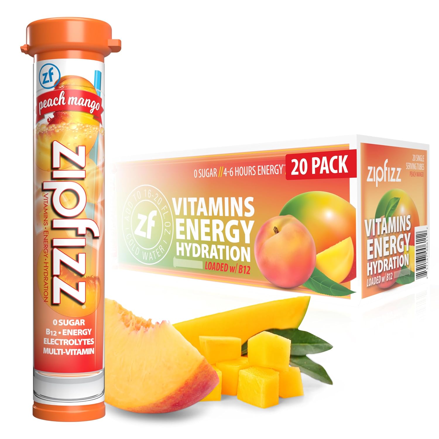 Zipfizz Energy Drink Powder, 20 Pack B12 Electrolyte - Pink Lemonade | Hydration tubes with vitamin drink benefits, 100mg caffeine, B12, electrolytes, & no artificial sugar for active lifestyle