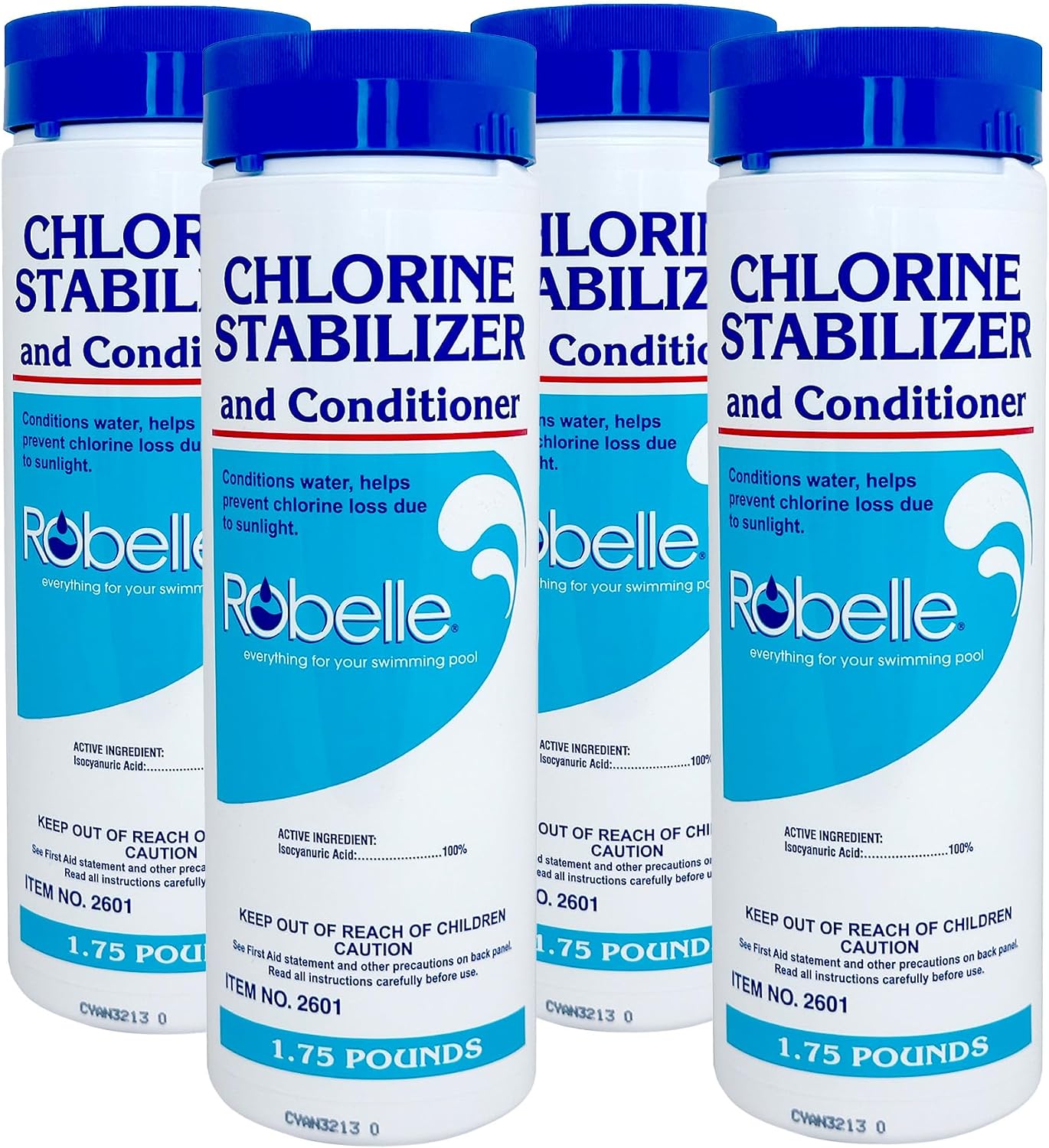 Robelle 1.75-Pound Chlorine Stabilizer and Conditioner, Made in USA | Concentrated Cyanuric Acid for Pools, Pool Stabilizer, Helps Chlorine Last Longer, 6 oz raises CYA 10 ppm per 5,000 gallons