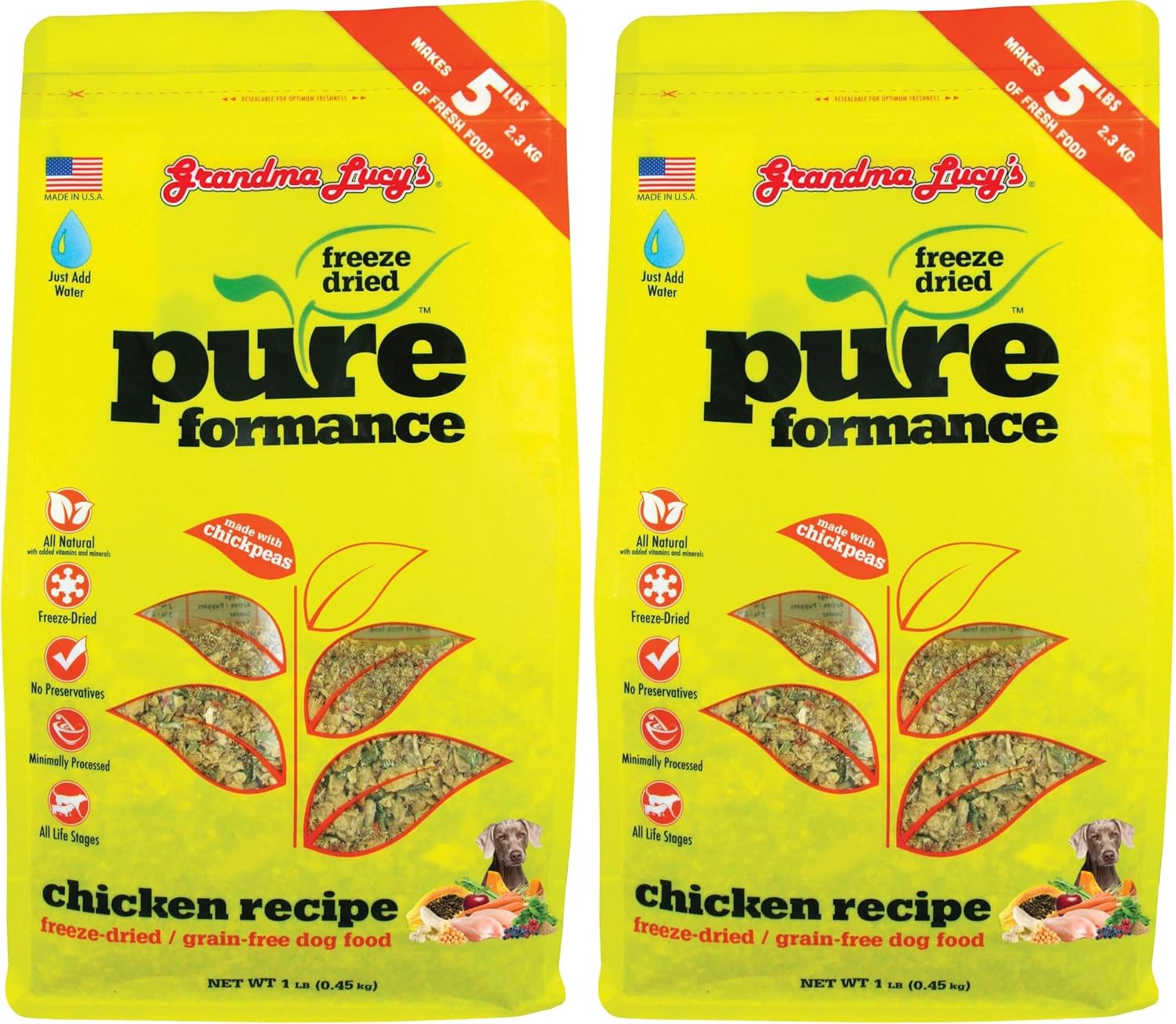Grandma Lucy's PUREformance Pre-Mix Dog Food, Grain Free and Freeze-Dried - 3Lb Bag