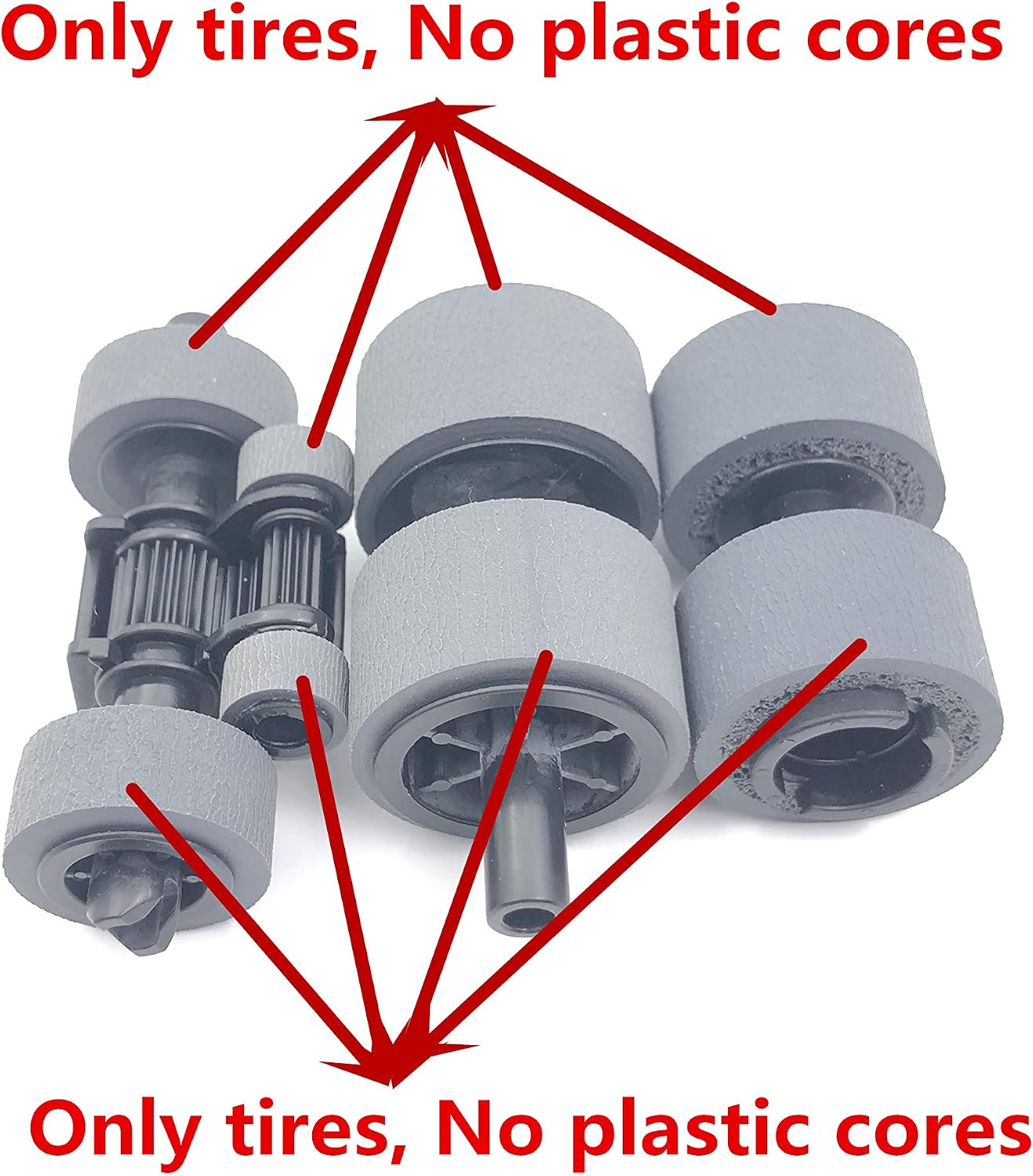 1SET X D00S3W001 D00S3X001 D00S3Y001 Scanner Pick Brake Separation Roller Tires Set Compatible with Brother ADS-2200 ADS-2700W