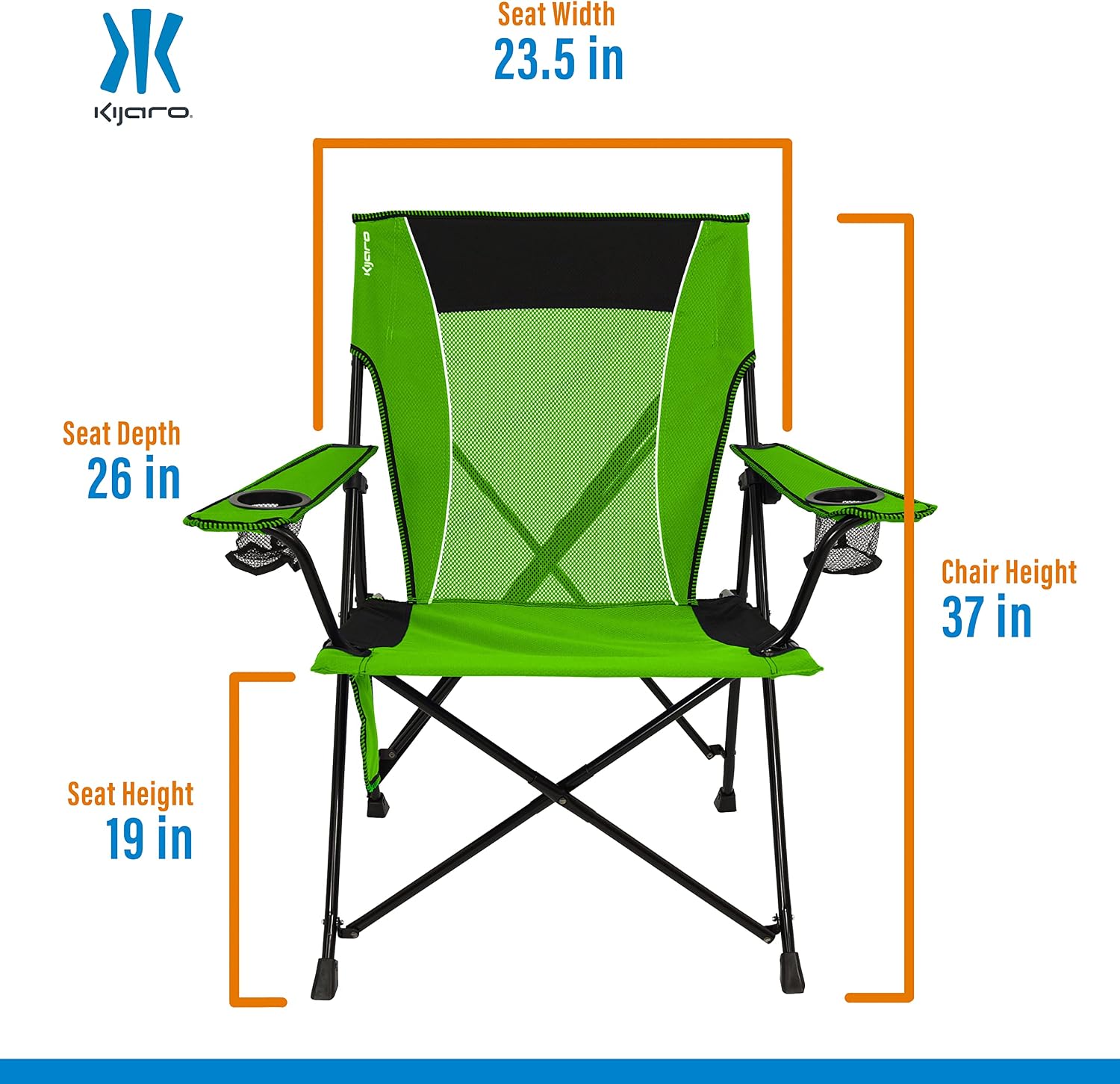 Kijaro Dual Lock Portable Camping Chairs - Enjoy the Outdoors with a Versatile Folding Chair for Sports, Lawn - Dual Lock Feature Locks Position – Hanami Pink