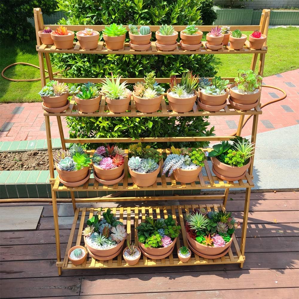 Yishang 3.5 Inch Shallow Terra Cotta pots with Saucer/Tray, Ceramic Clay Planter with Drain Hole for Succulent & Cactus Nursery Planter