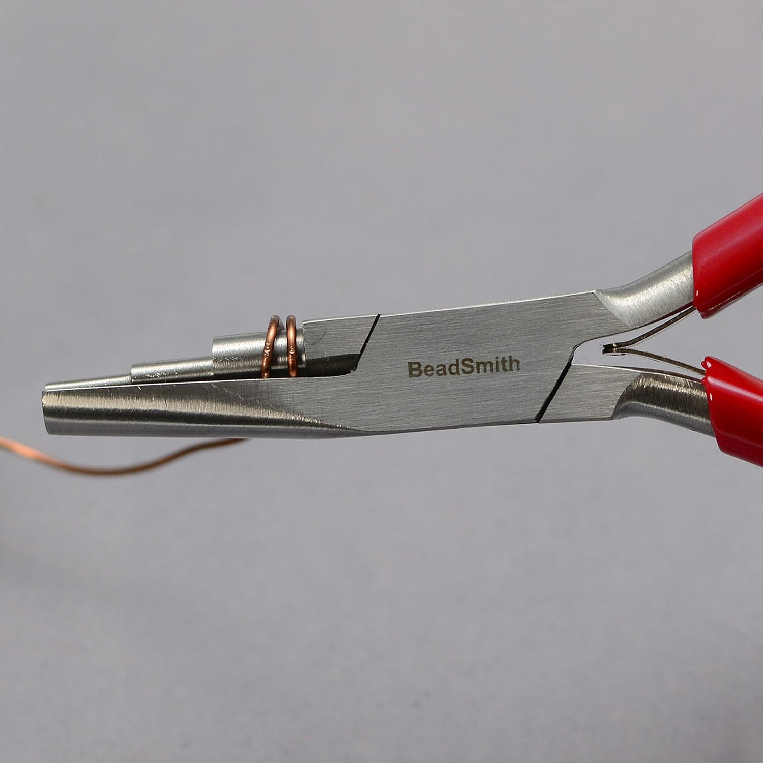The Beadsmith 3-Step Round/Concave (Hollow) Pliers – Creates 3-4-5mm Loops – Wire Looping and Wire Bending Plier – 6 inches – Steel Head &