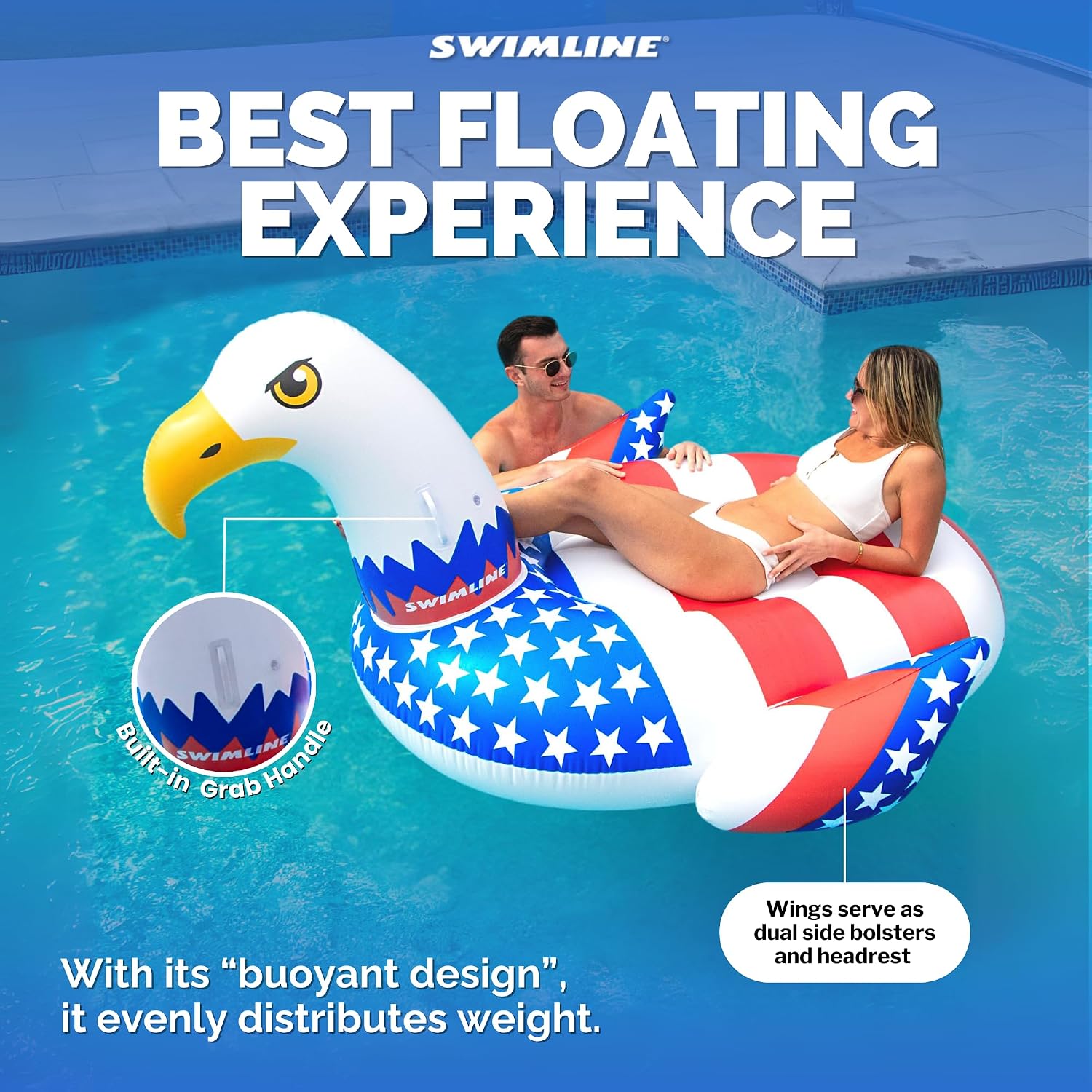 SWIMLINE Original Giant Inflatable Pool Float Floatie Ride-On